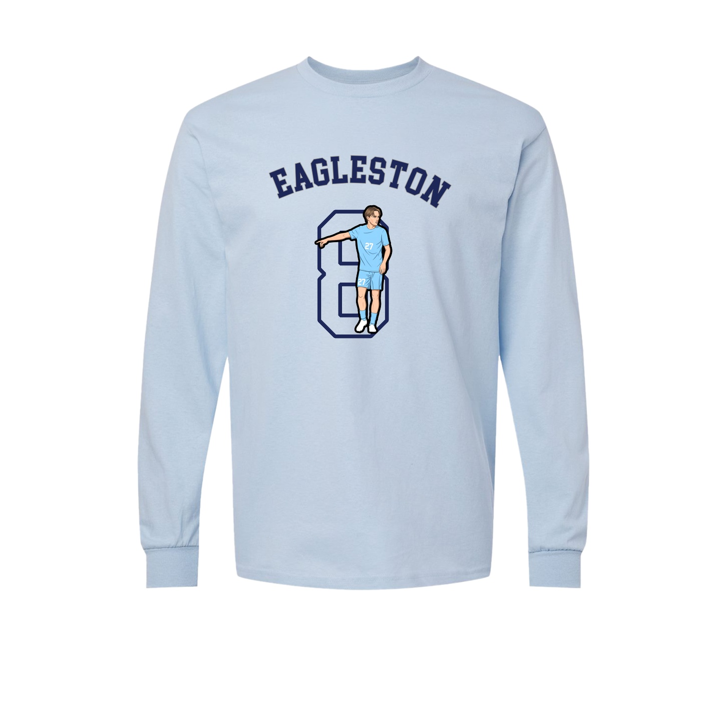 Long Sleeve Tee — Shirsey Arch in Light Blue