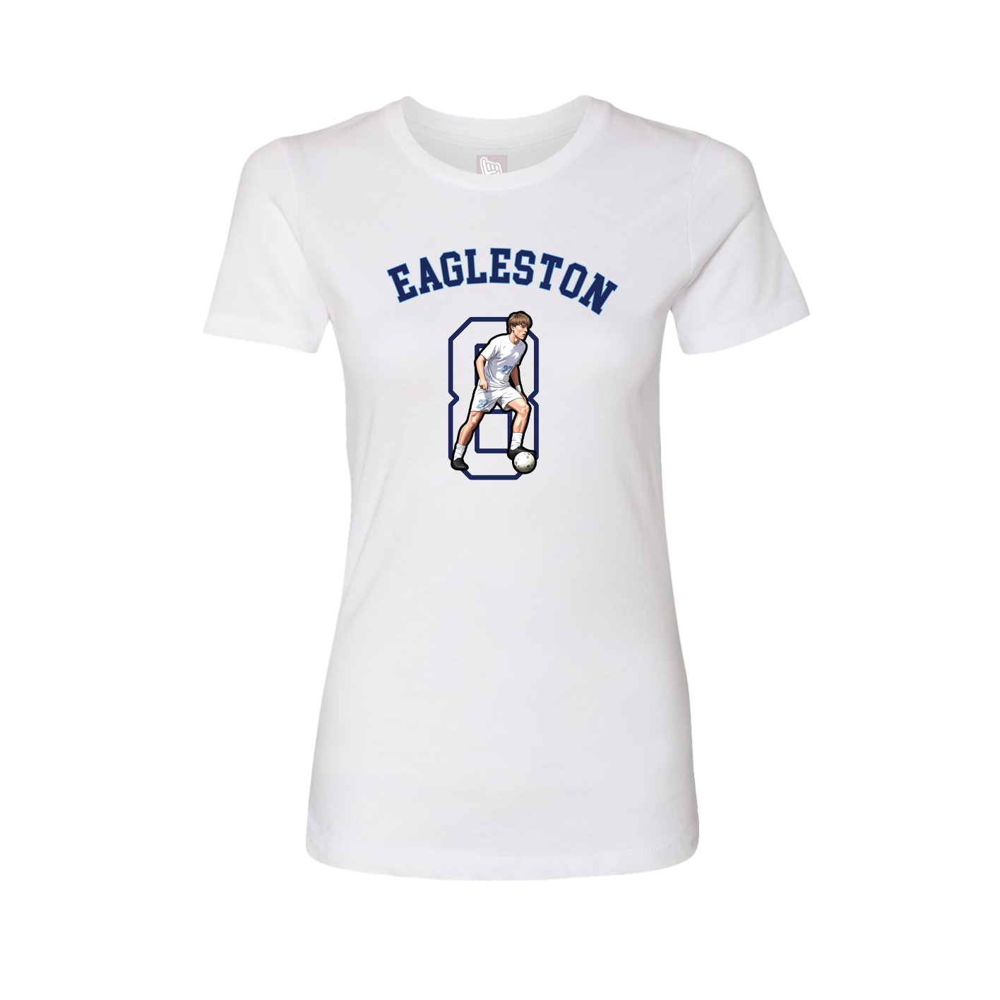 Fitted Women's Tee — Shirsey Arch in White