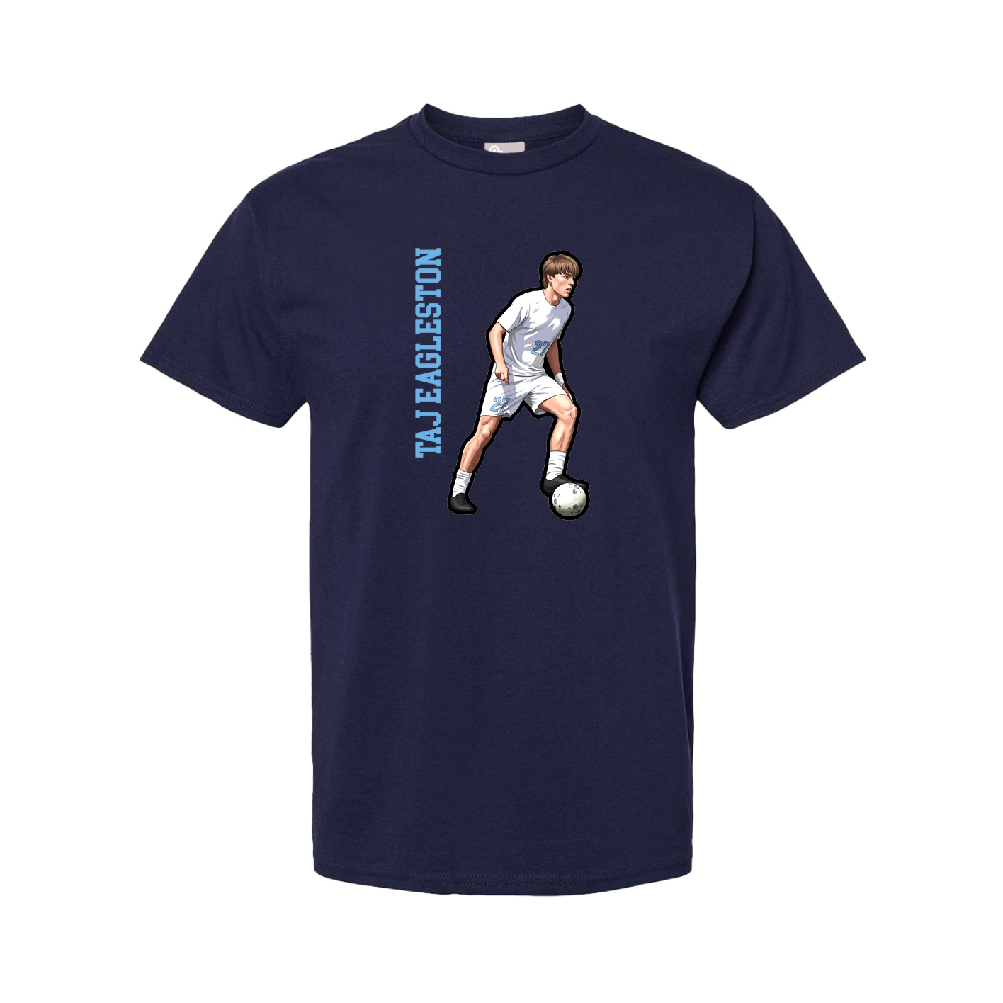 Youth Tee — Name Vertical in Navy