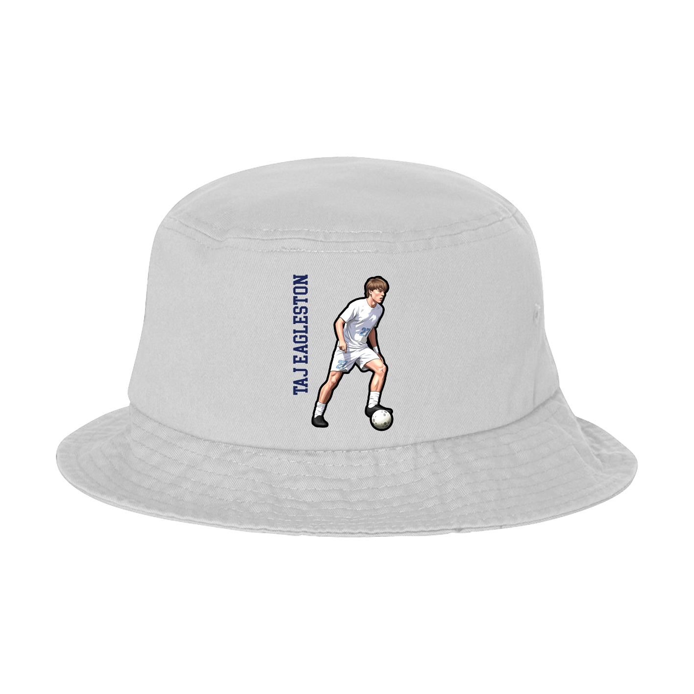 Bucket Cap — Name Vertical in White