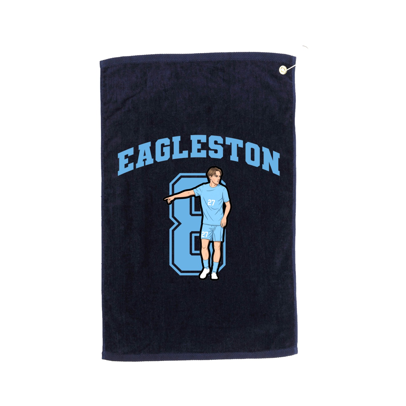 Golf Towel — Number in Navy