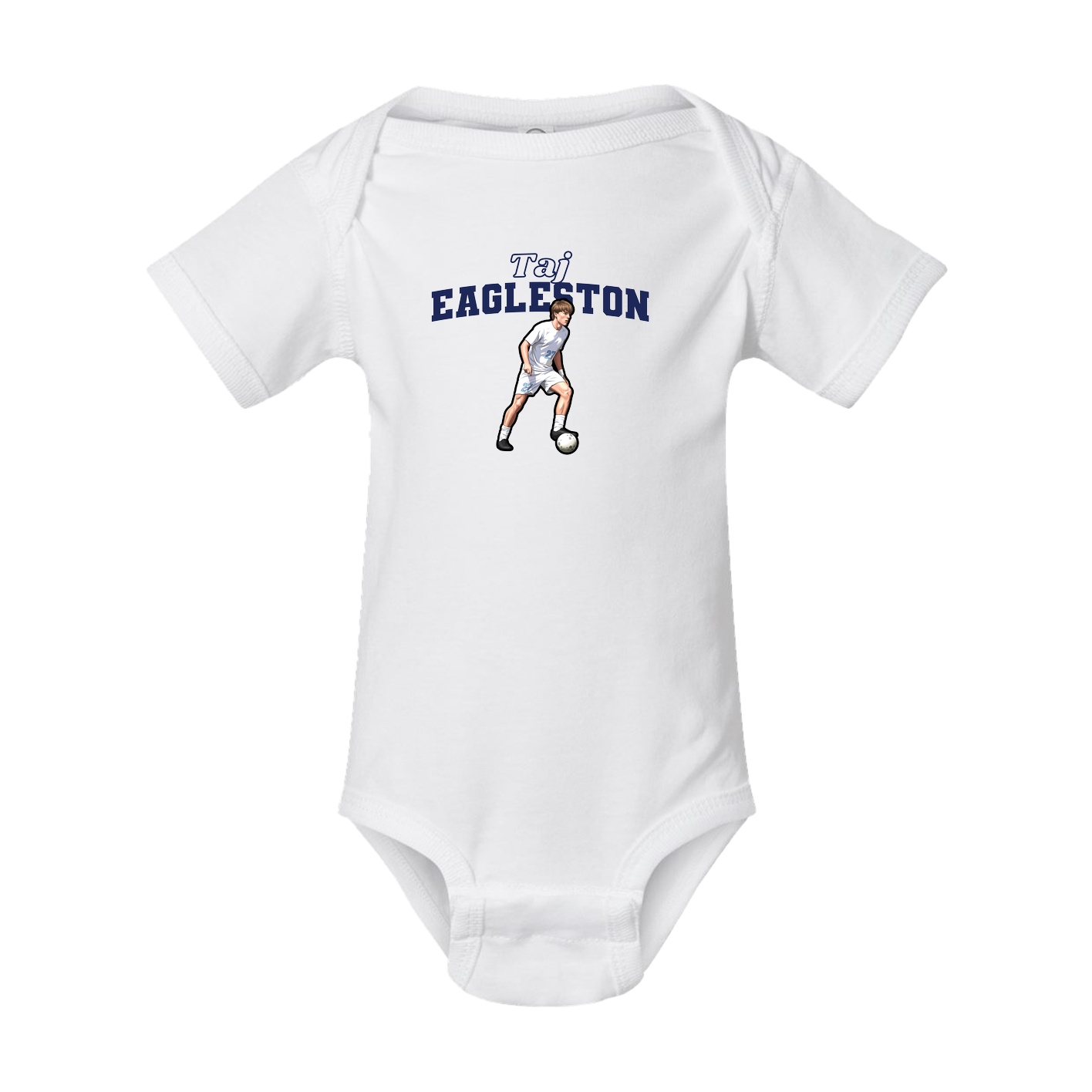Baby Onesie — Name Arch in White
