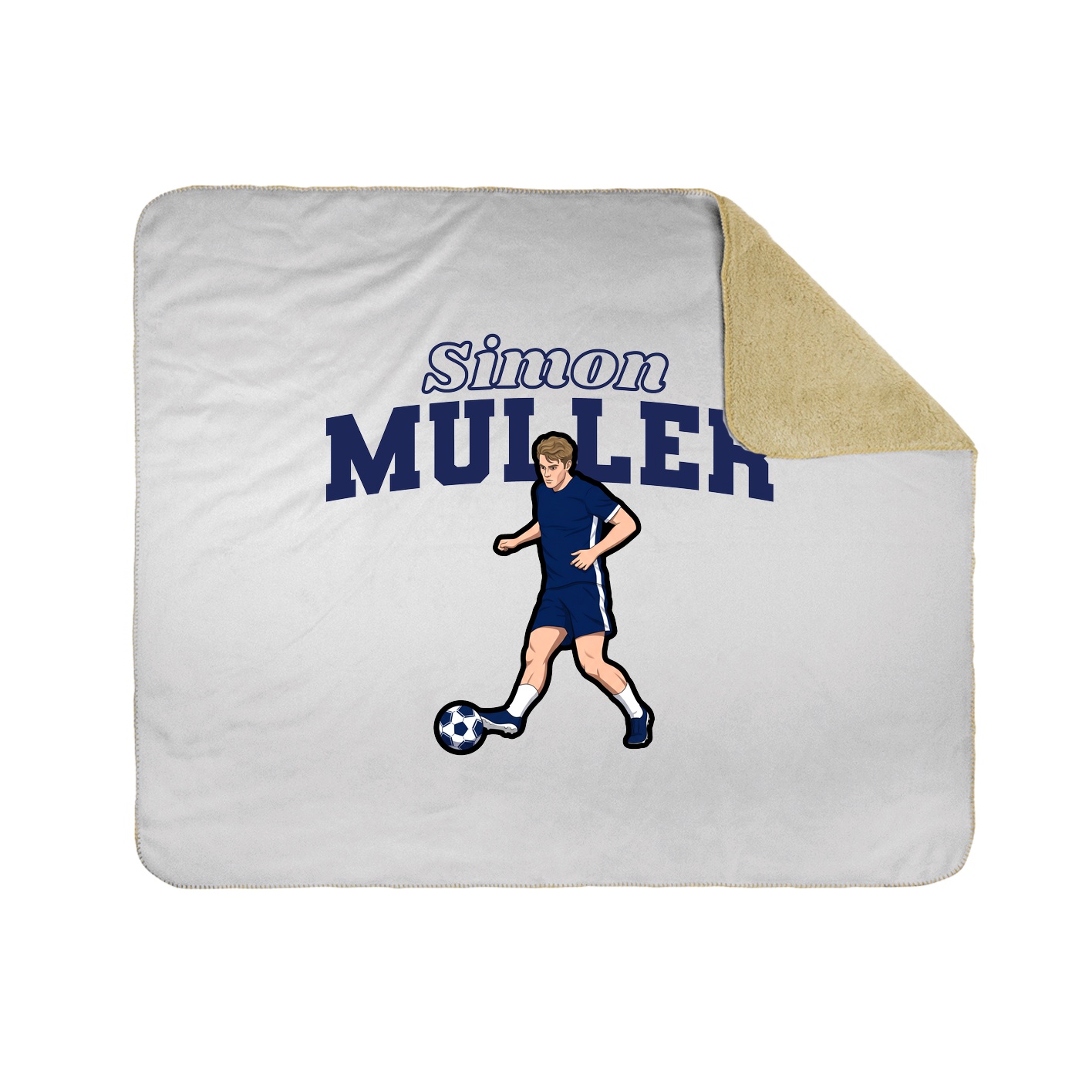 Throw Blanket — Name Arch in White