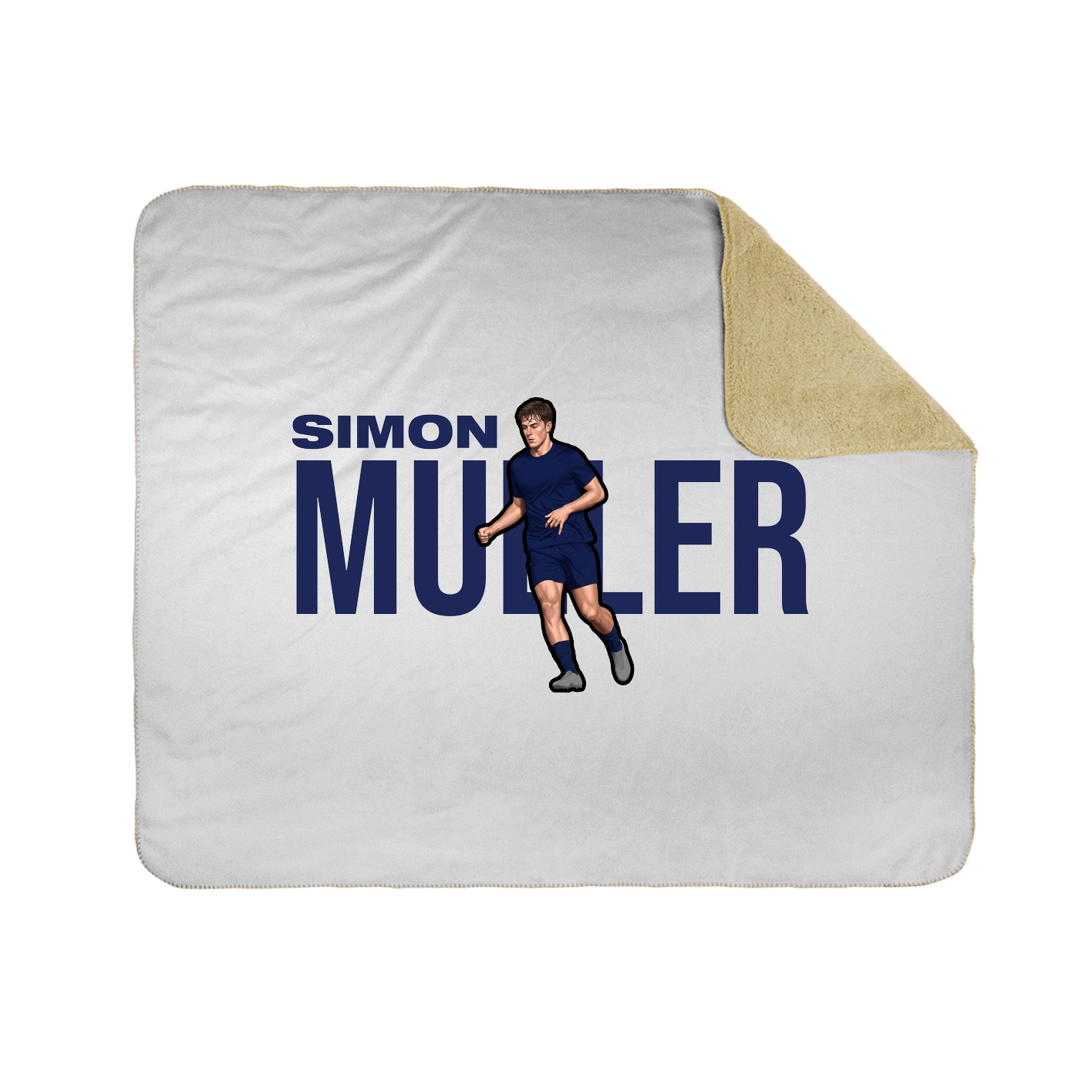 Throw Blanket — Player Name in White