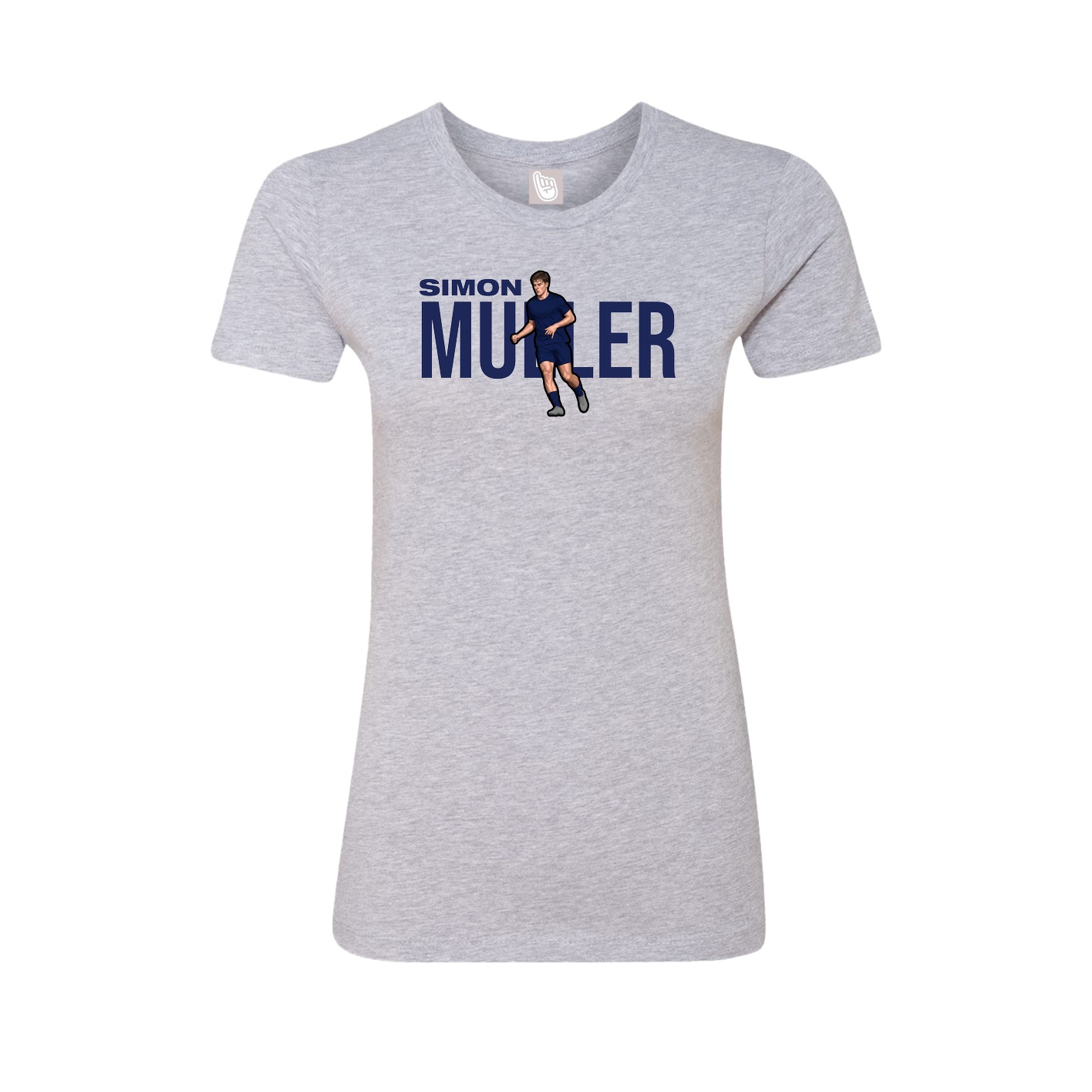 Fitted Women's Tee — Player Name in Grey