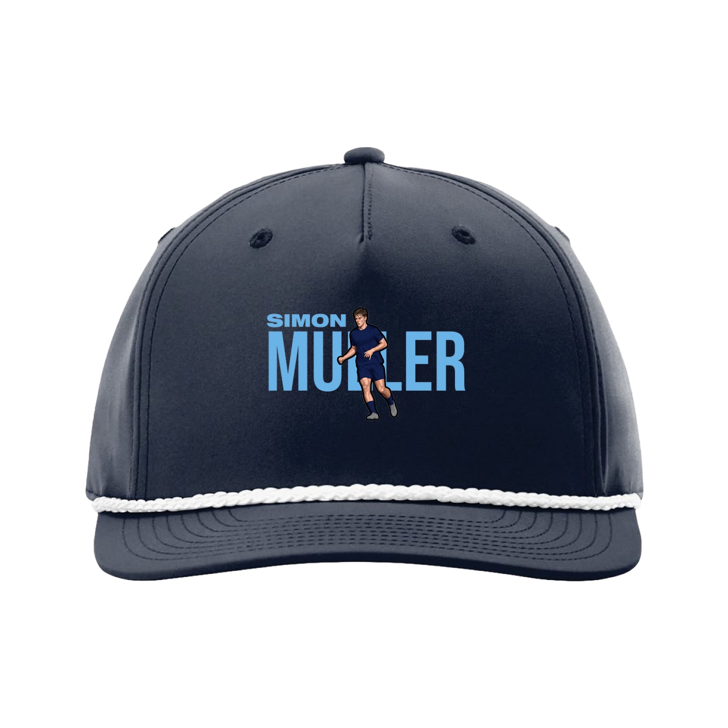 Five-Panel Classic Rope Cap — Player Name in Navy
