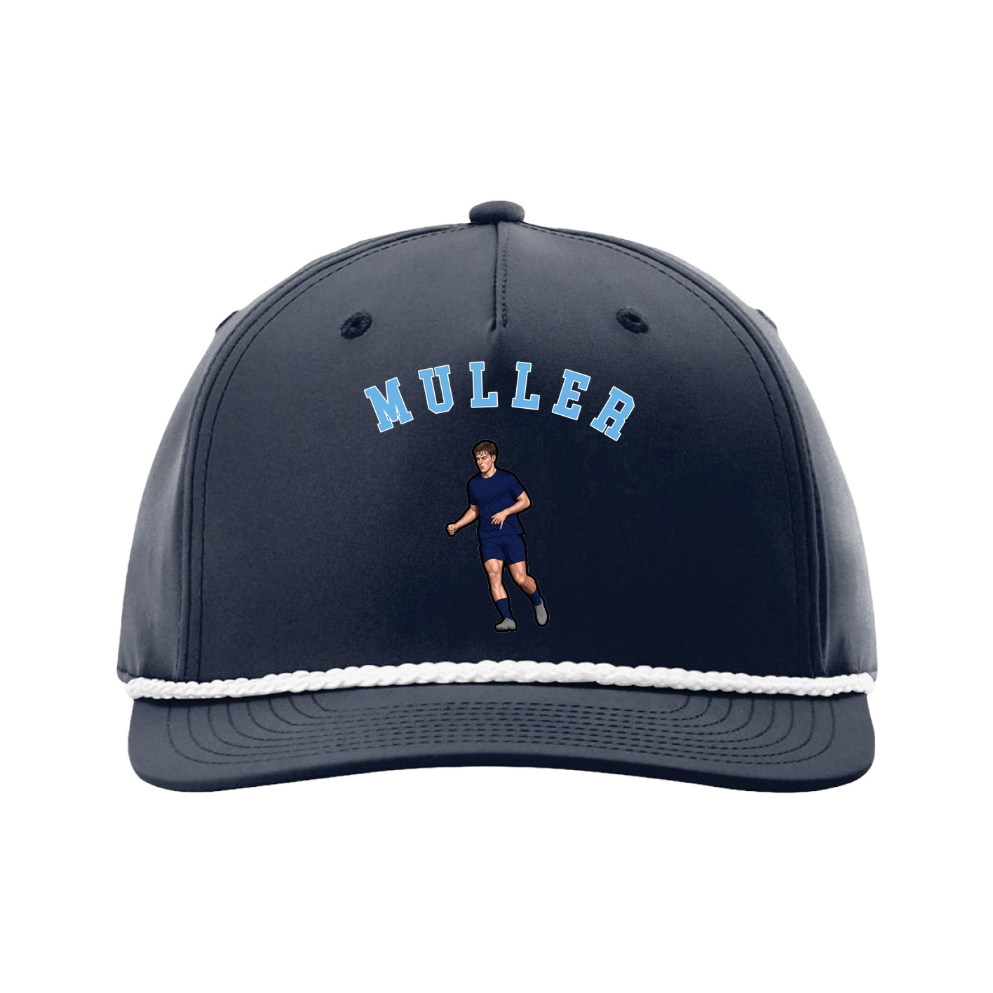 Five-Panel Classic Rope Cap — Shirsey Arch in Navy