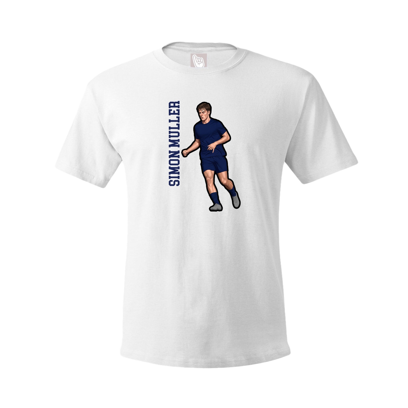 Youth Tee — Name Vertical in White