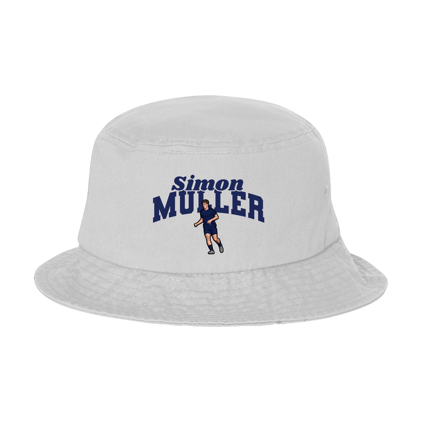 Bucket Cap — Signature Arch in White