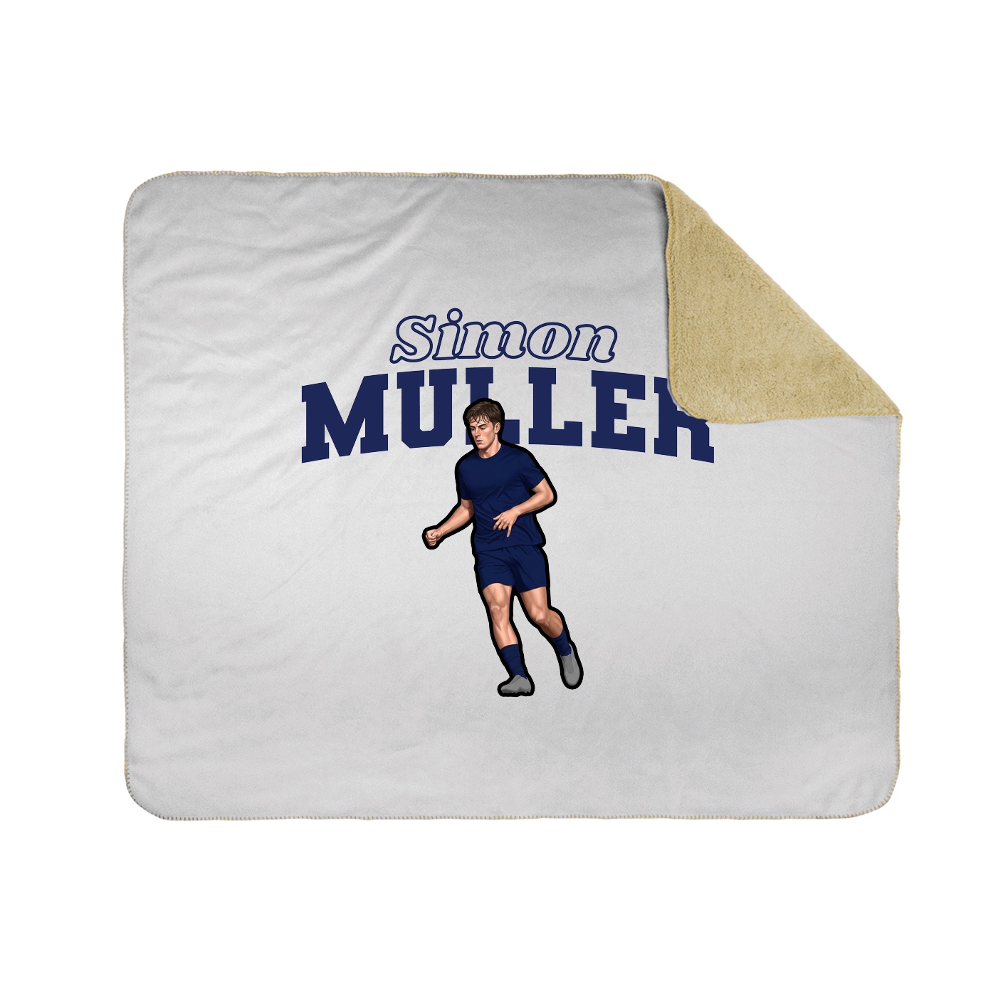 Throw Blanket — Name Arch in White