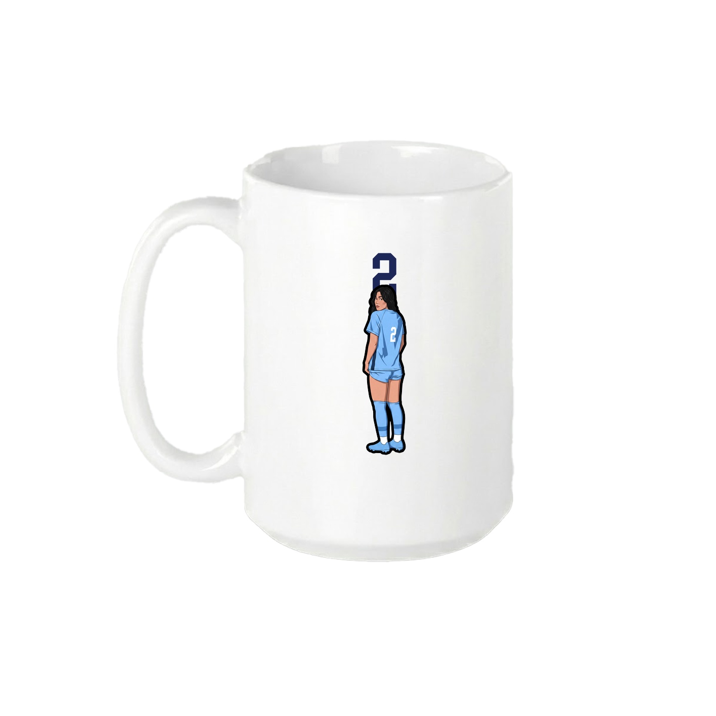 15oz Coffee Mug — Number Top in White