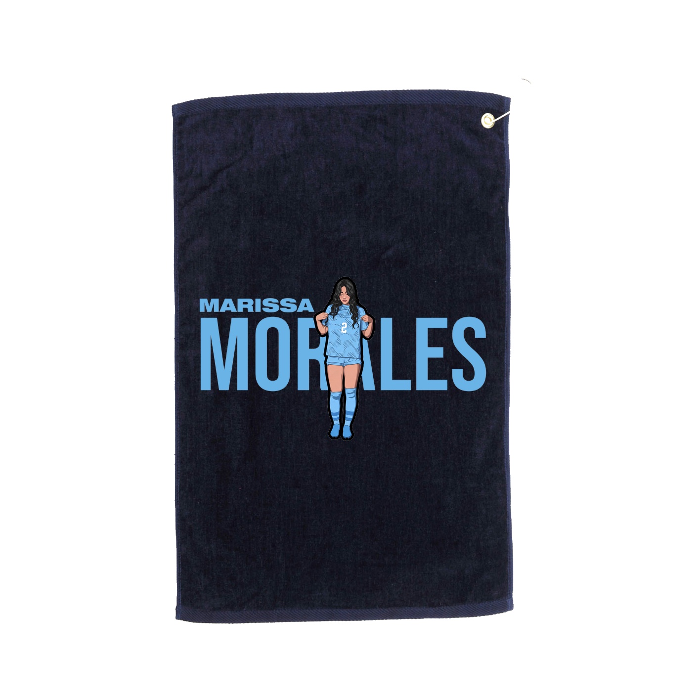 Golf Towel — Player Name in Navy
