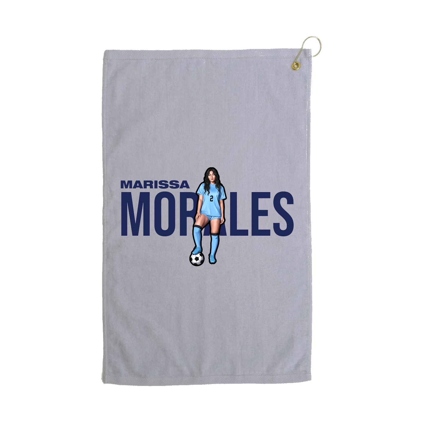 Golf Towel — Player Name in Grey
