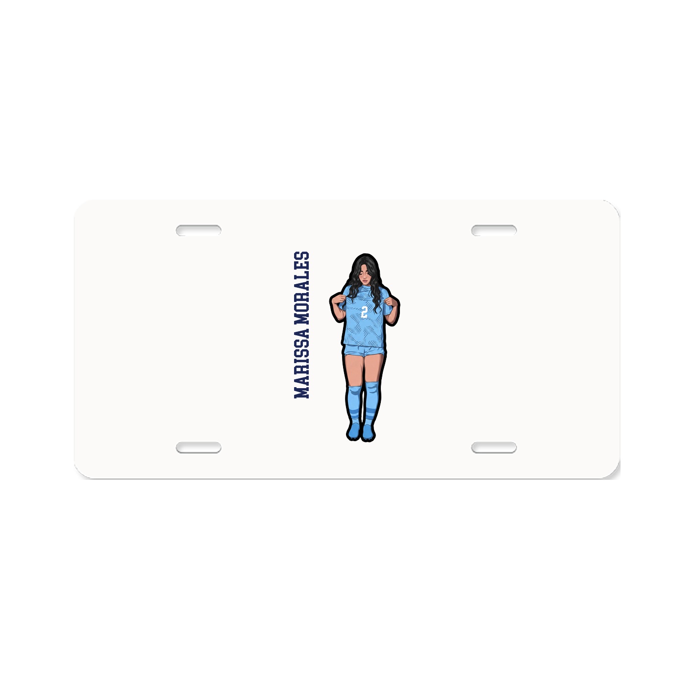 License Plate — Name Vertical in Classic