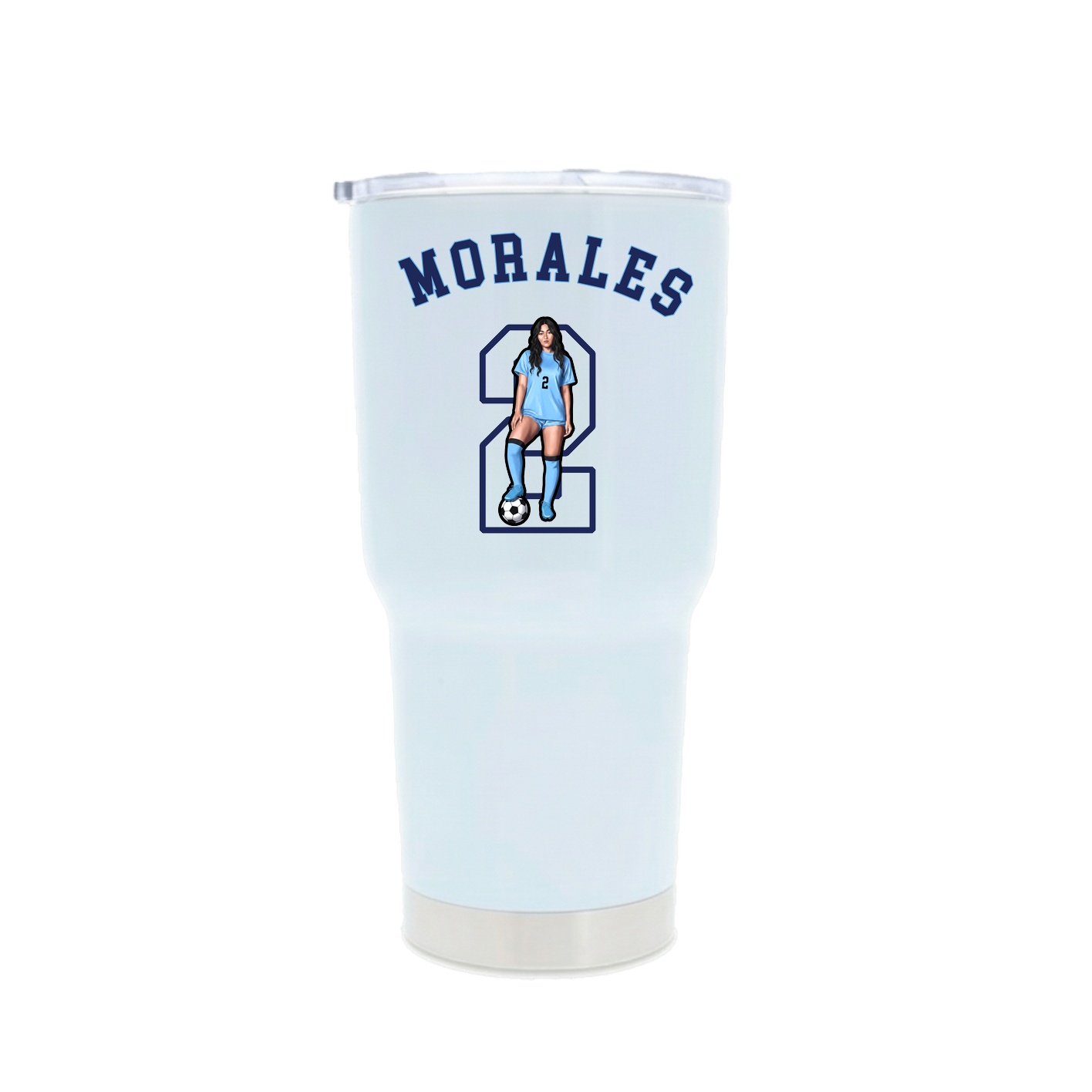 30oz Stainless Steel Tumbler — Shirsey Arch in White