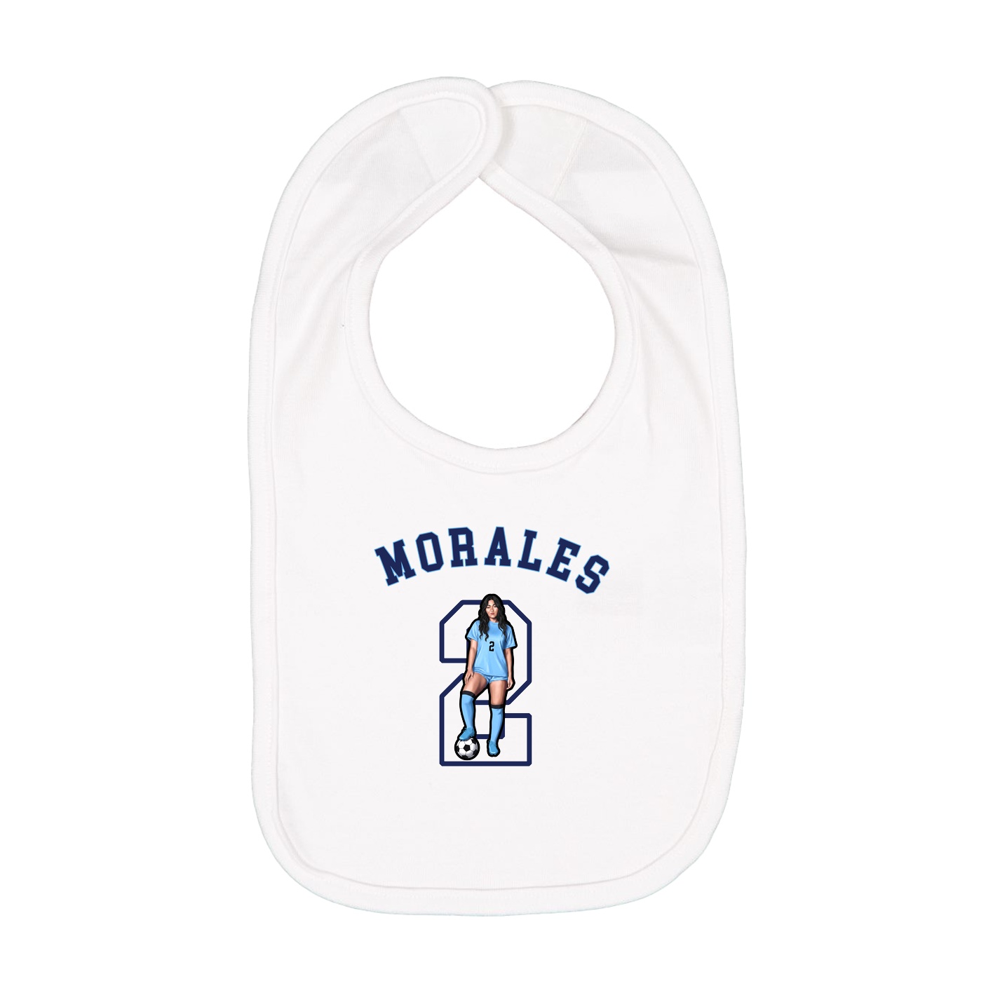 Infant Bib — Shirsey Arch in White