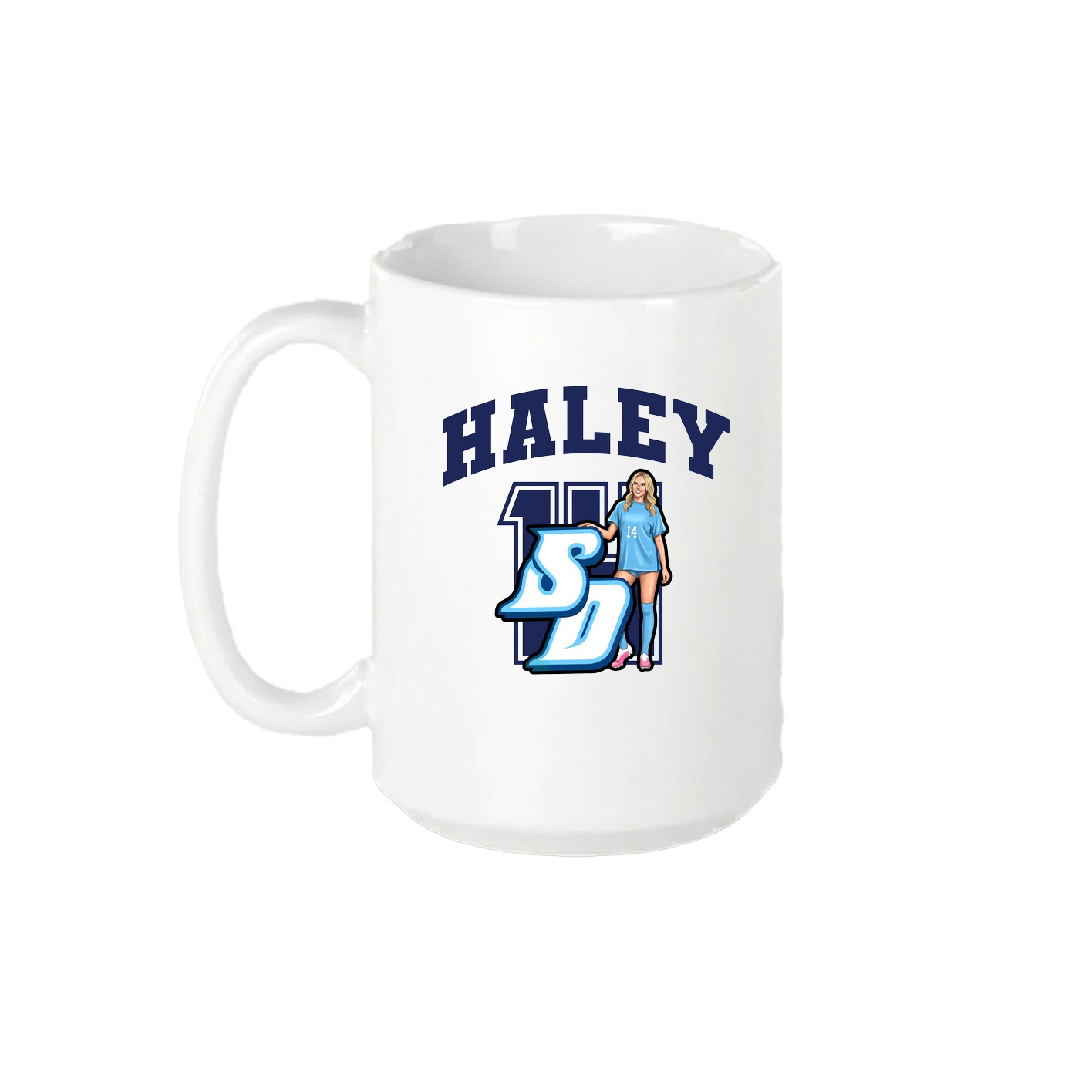 15oz Coffee Mug — Number in White