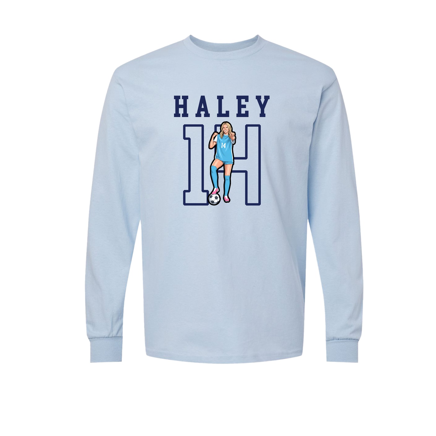 Long Sleeve Tee — Shirsey in Light Blue
