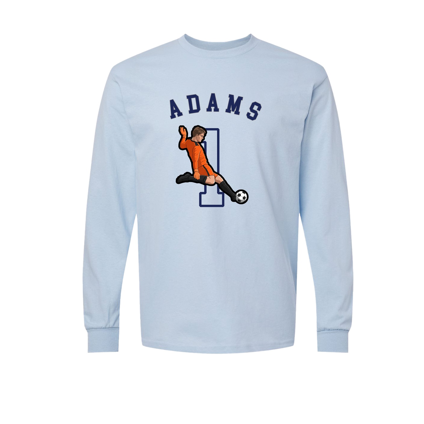 Long Sleeve Tee — Shirsey Arch in Light Blue