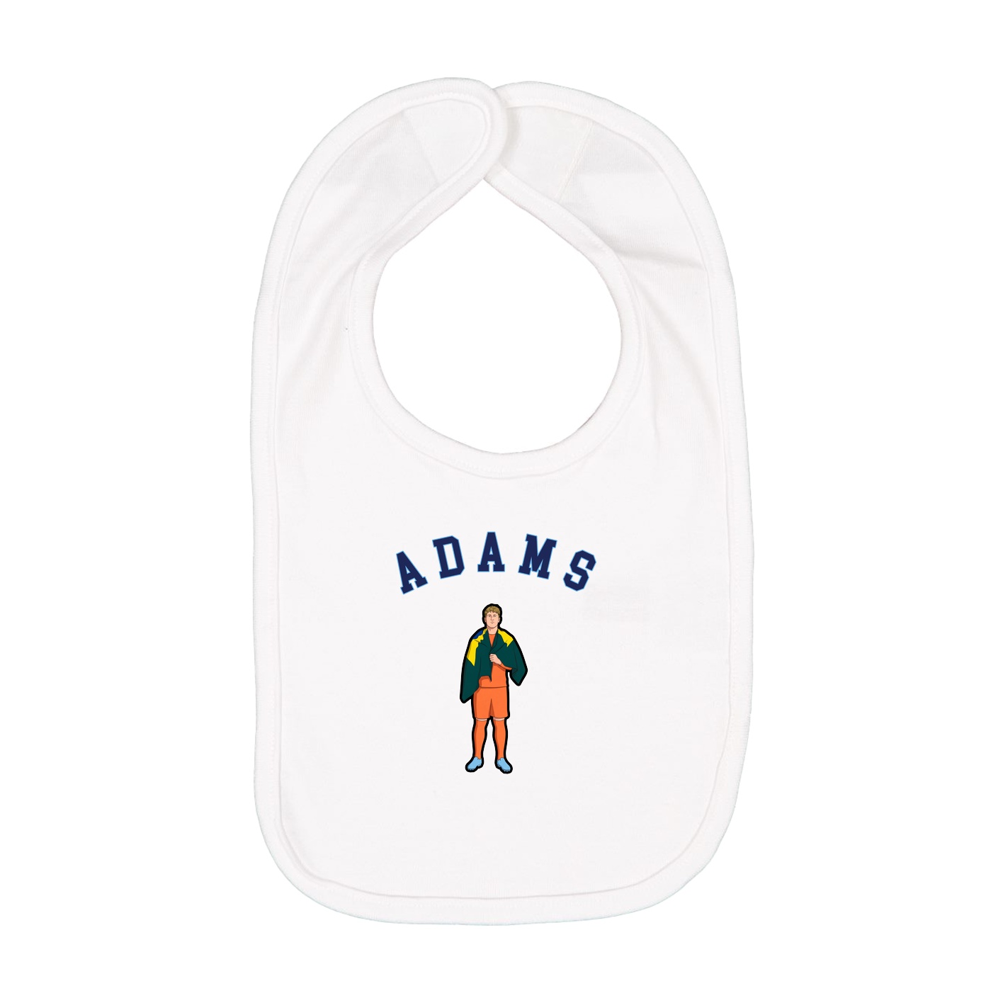 Infant Bib — Shirsey Arch in White