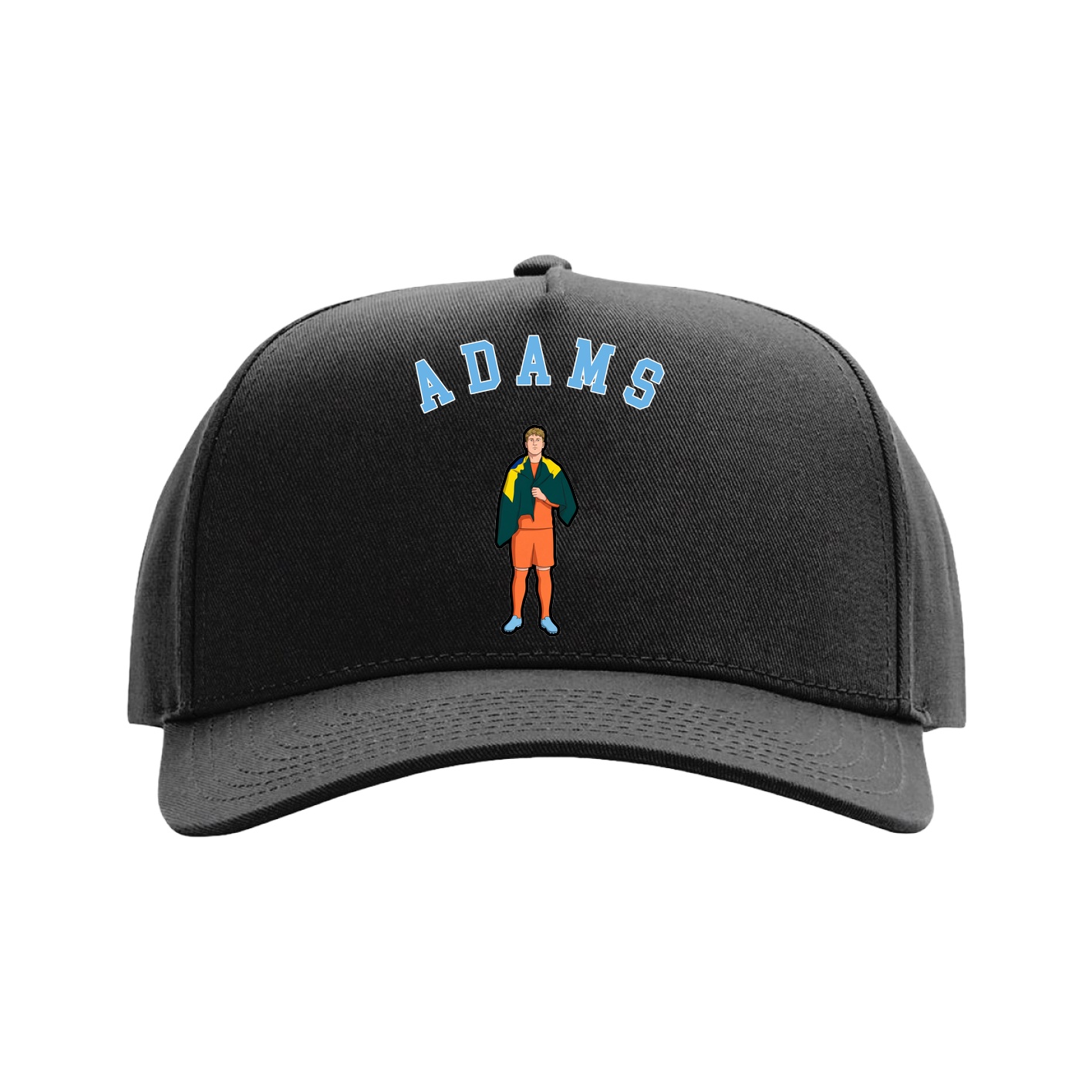 Full Fabric Five-Panel Champ Cap — Shirsey Arch in Black