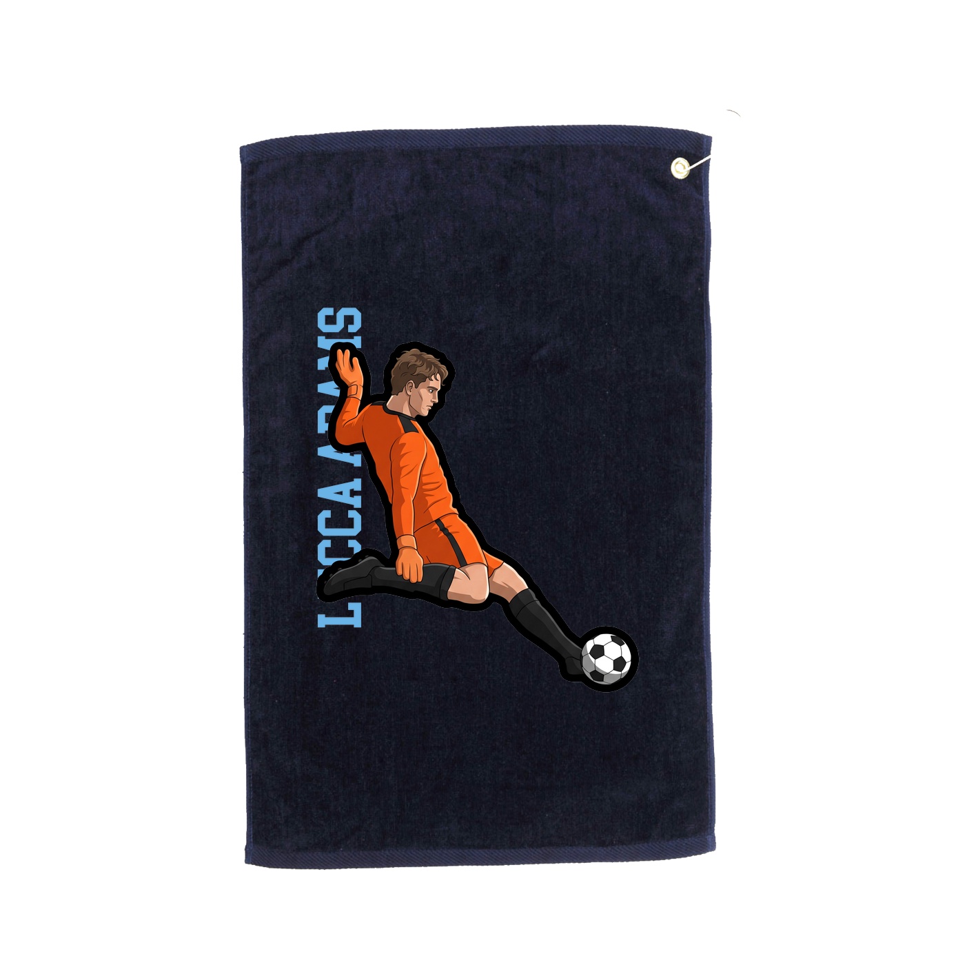 Golf Towel — Name Vertical in Navy