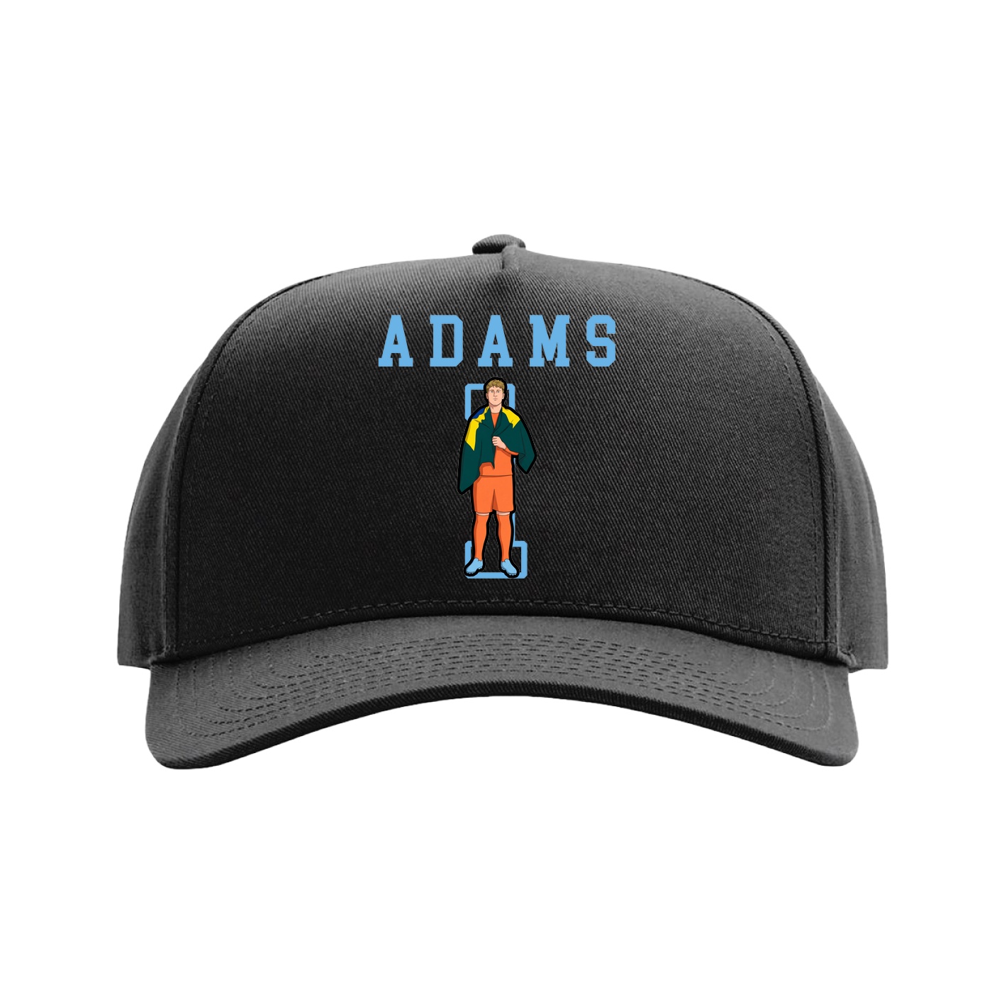 Full Fabric Five-Panel Champ Cap — Shirsey in Black