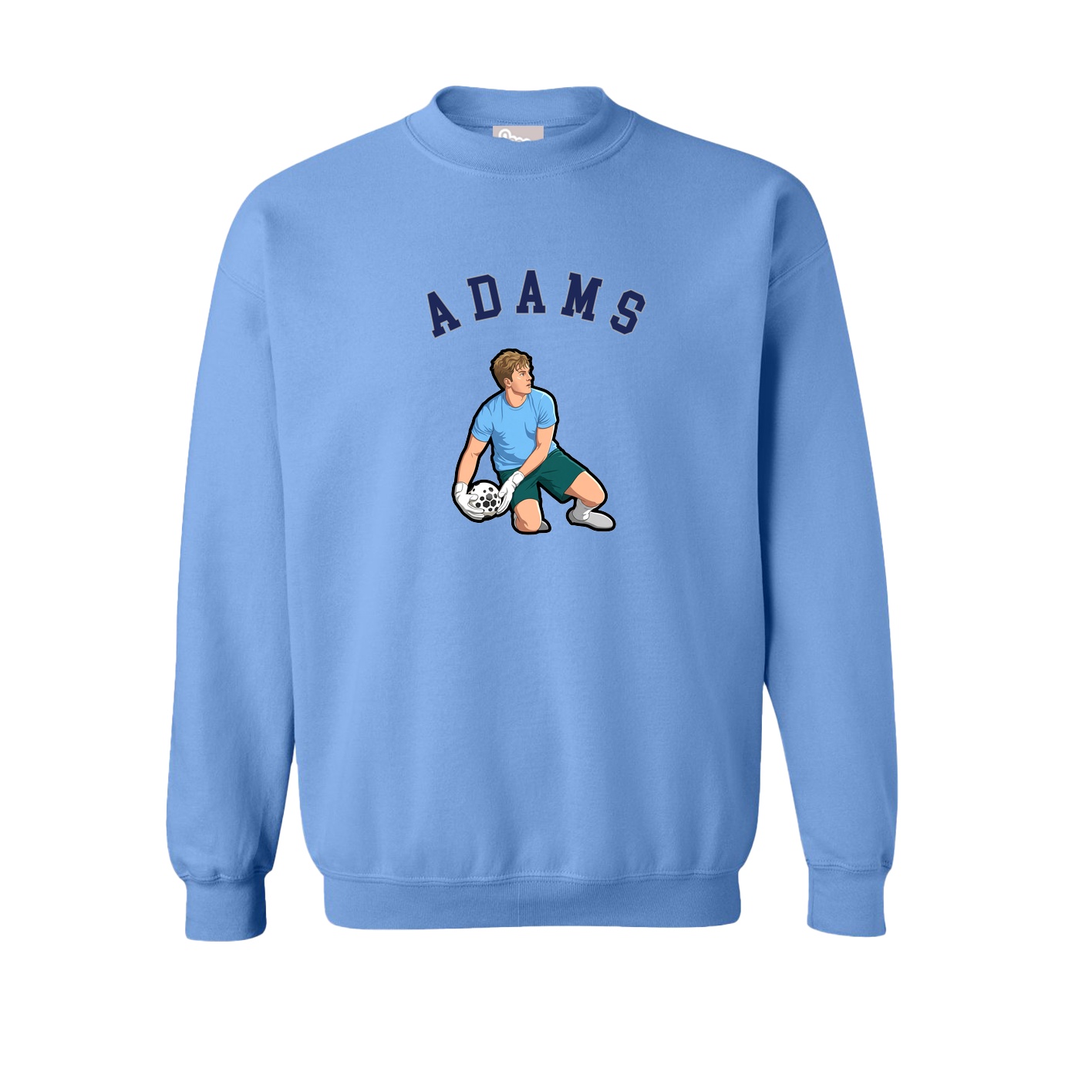 Fleece Crew — Shirsey Arch in Powder Blue
