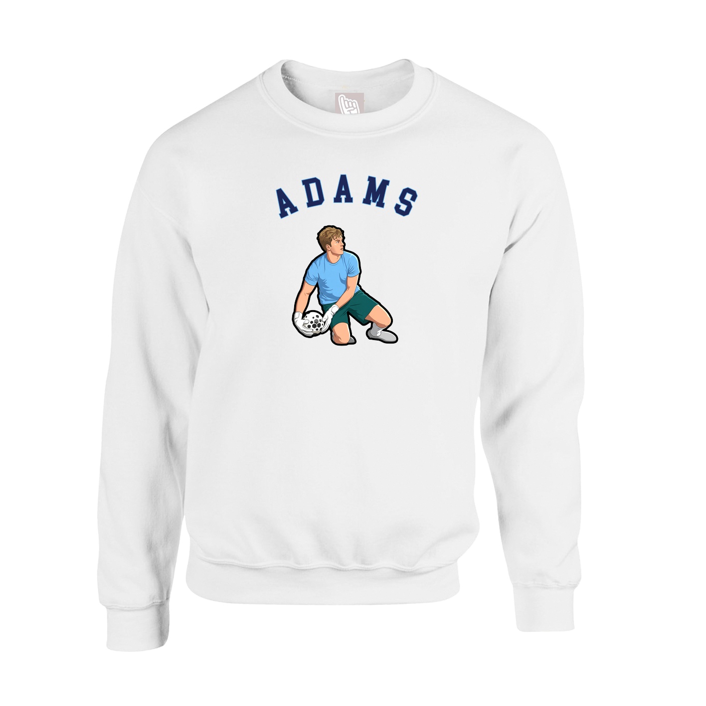 Fleece Crew — Shirsey Arch in White