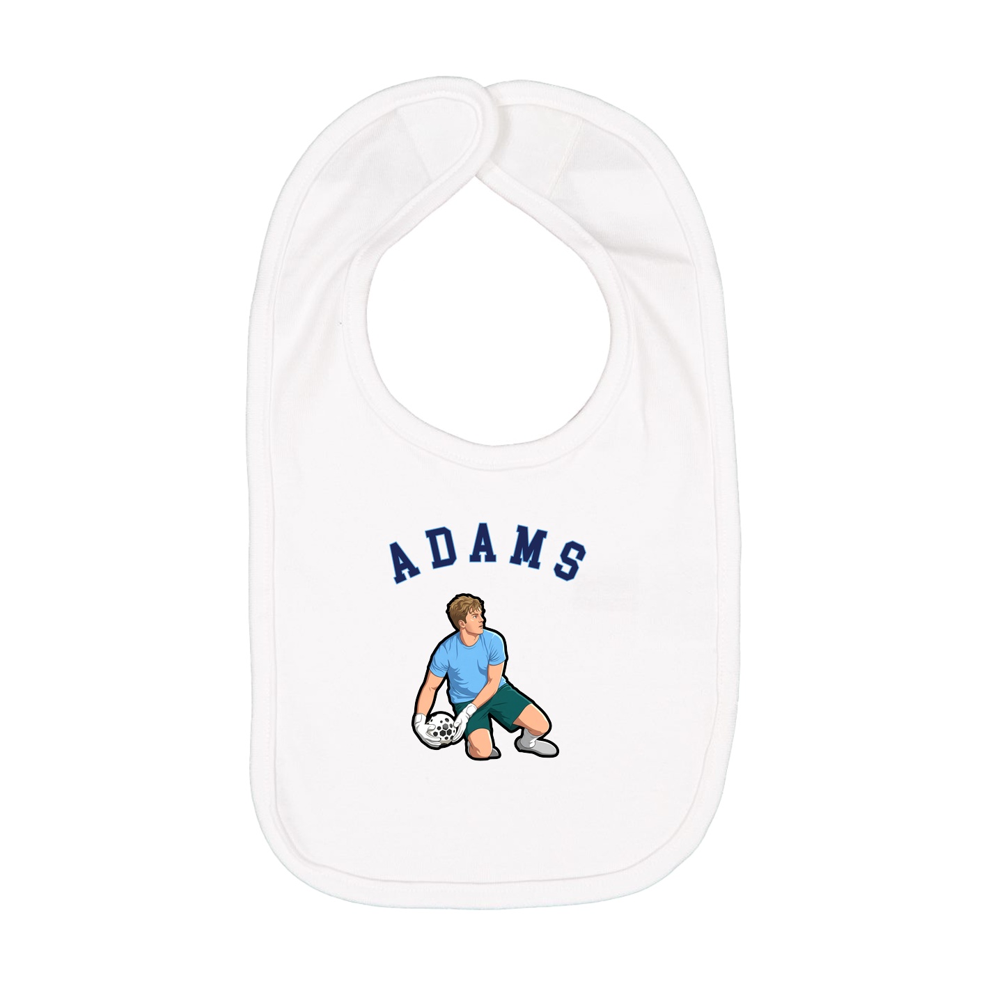 Infant Bib — Shirsey Arch in White