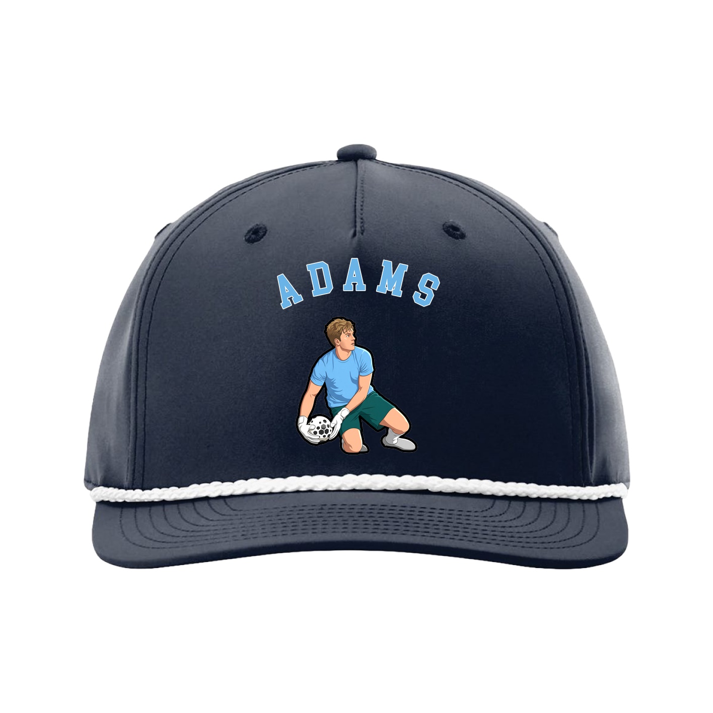Five-Panel Classic Rope Cap — Shirsey Arch in Navy
