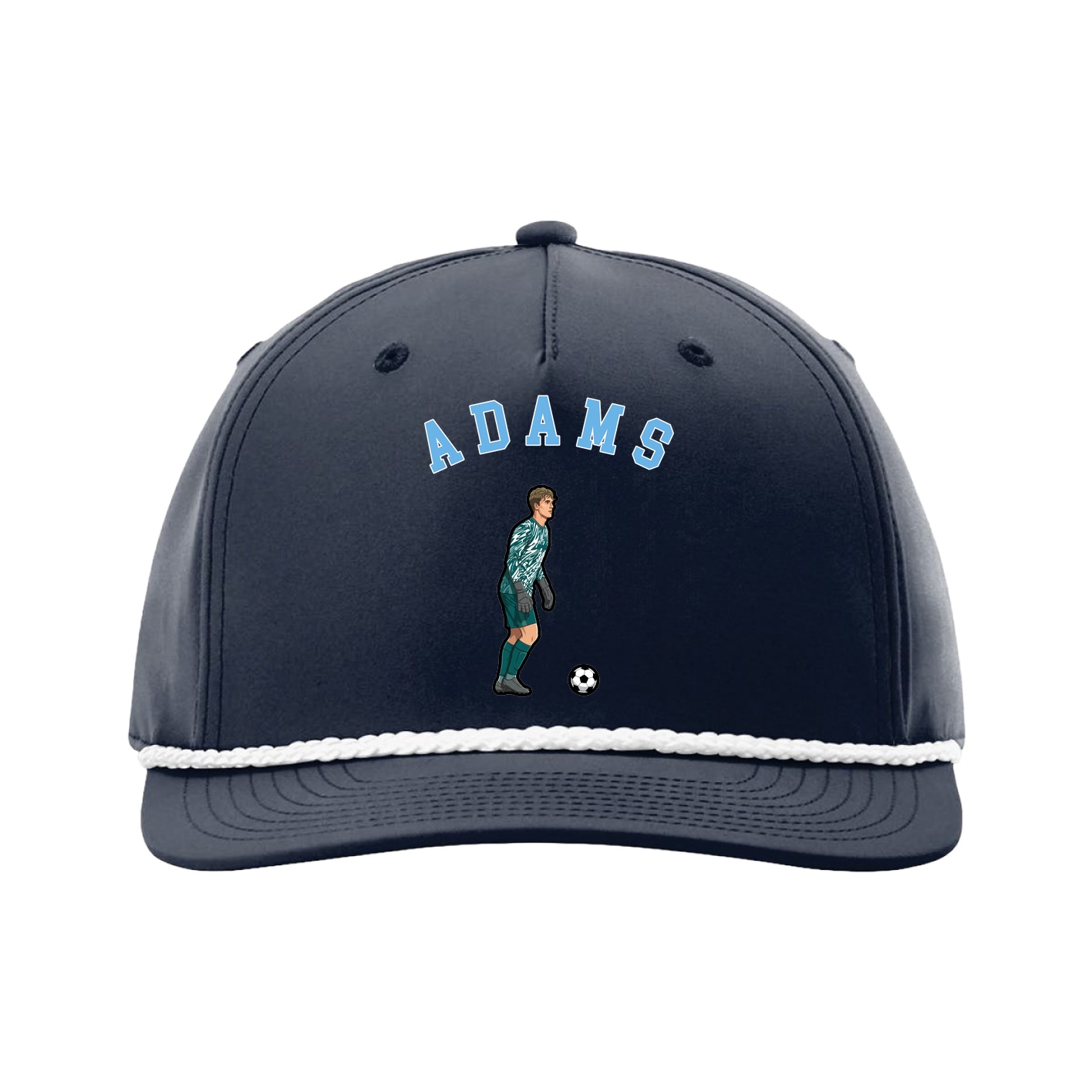 Five-Panel Classic Rope Cap — Shirsey Arch in Navy