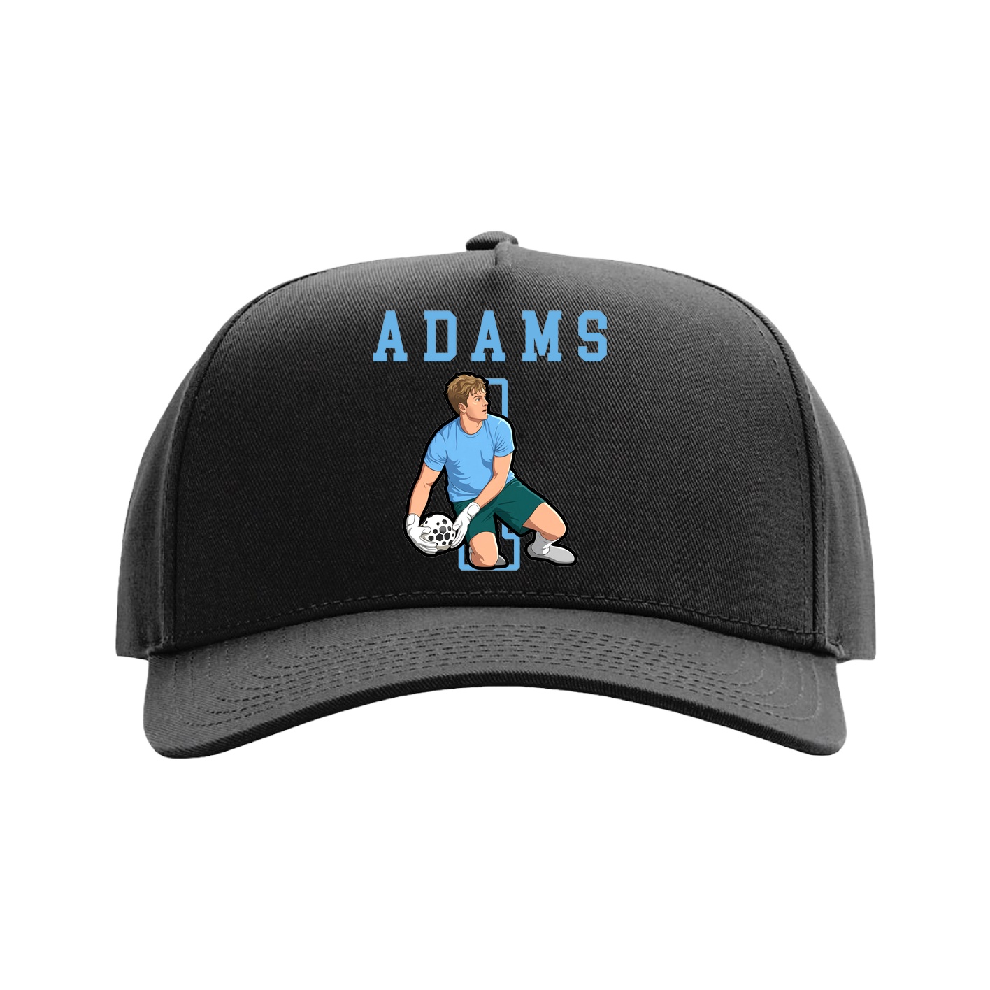 Full Fabric Five-Panel Champ Cap — Shirsey in Black
