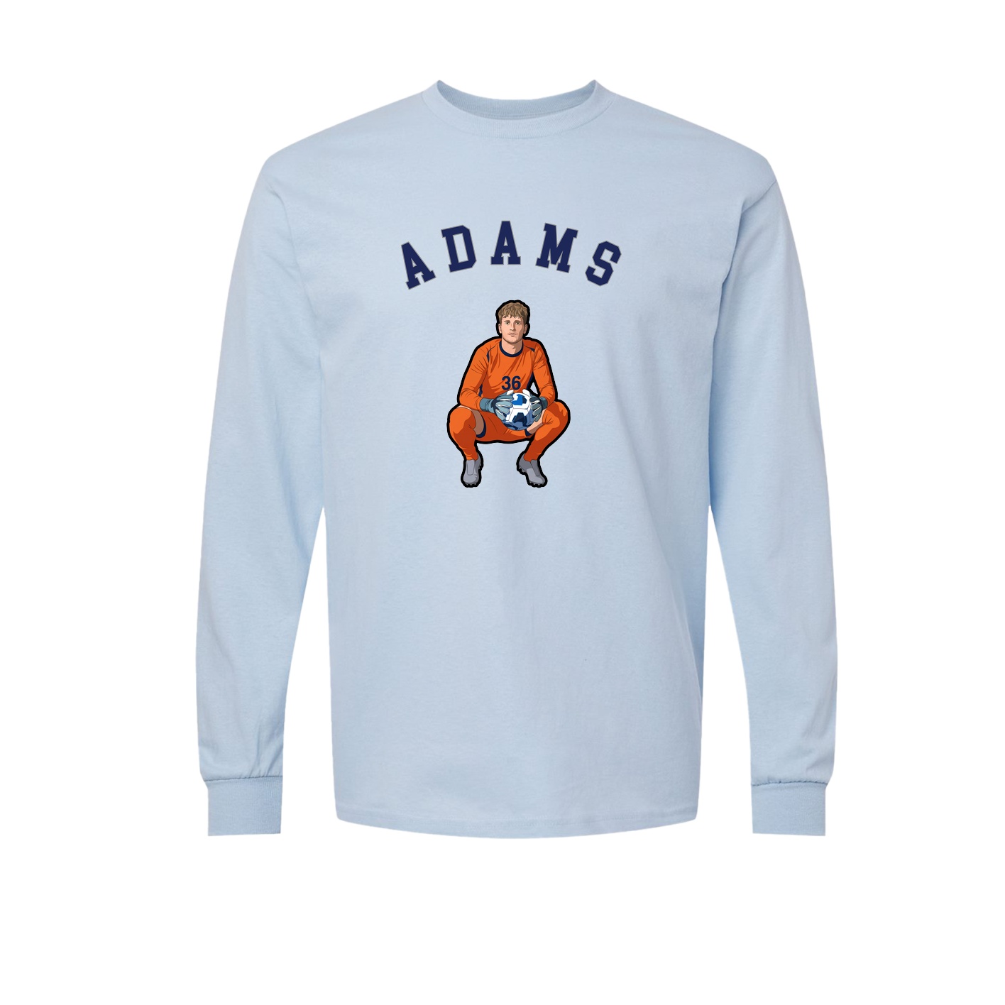 Long Sleeve Tee — Shirsey Arch in Light Blue