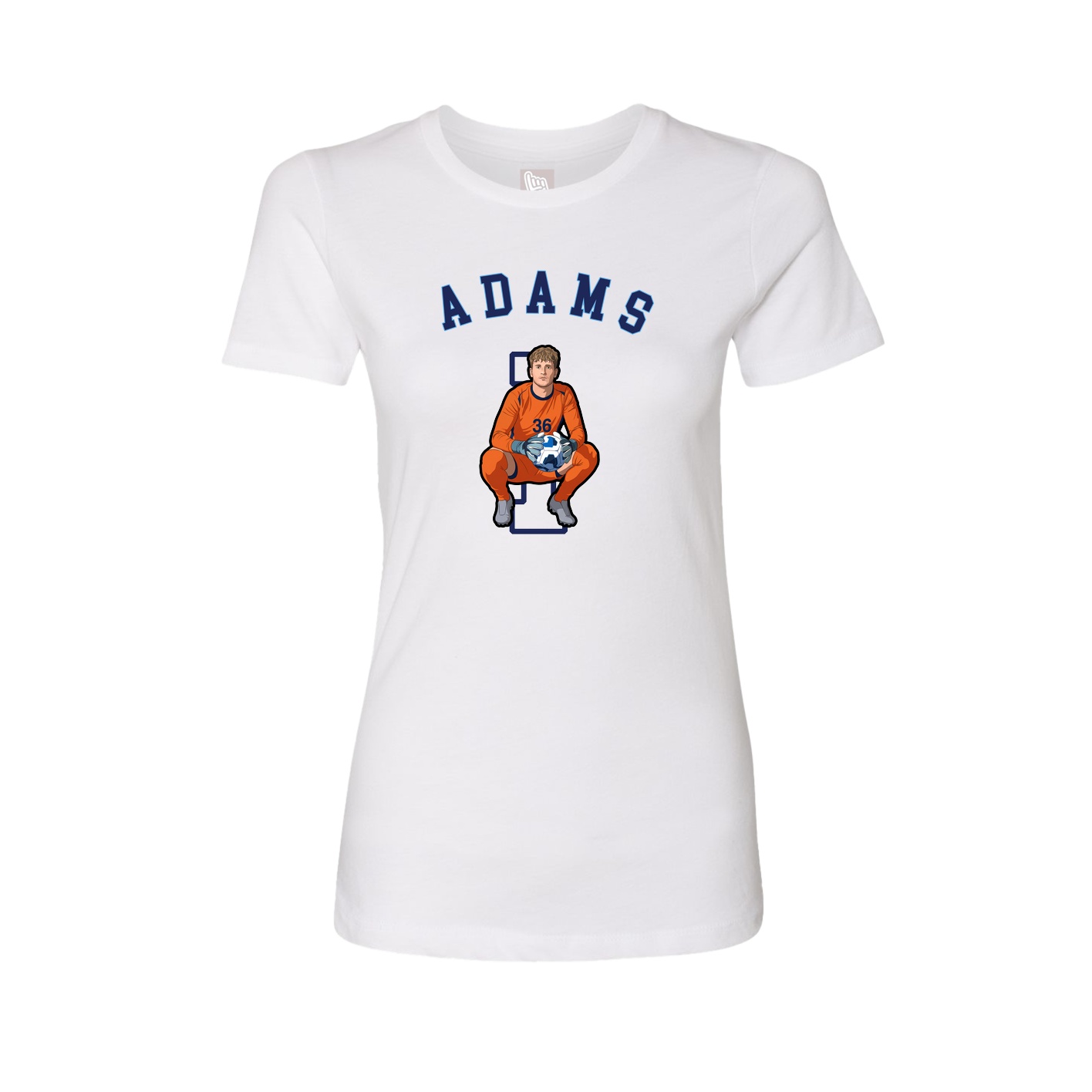Fitted Women's Tee — Shirsey Arch in White