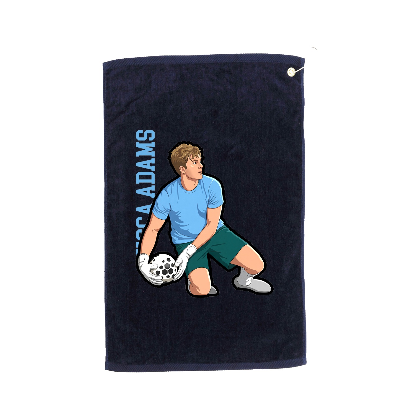Golf Towel — Name Vertical in Navy