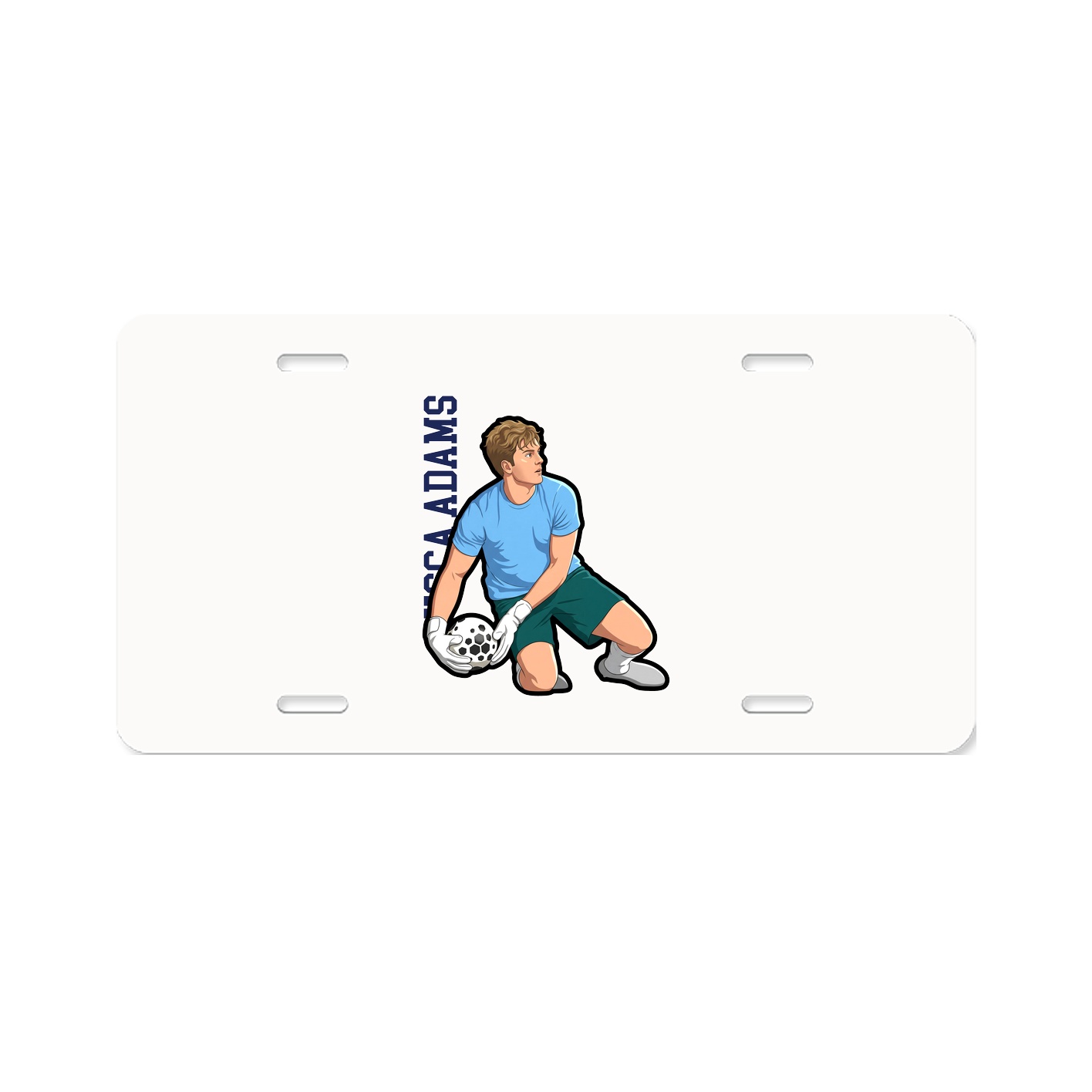 License Plate — Name Vertical in Classic