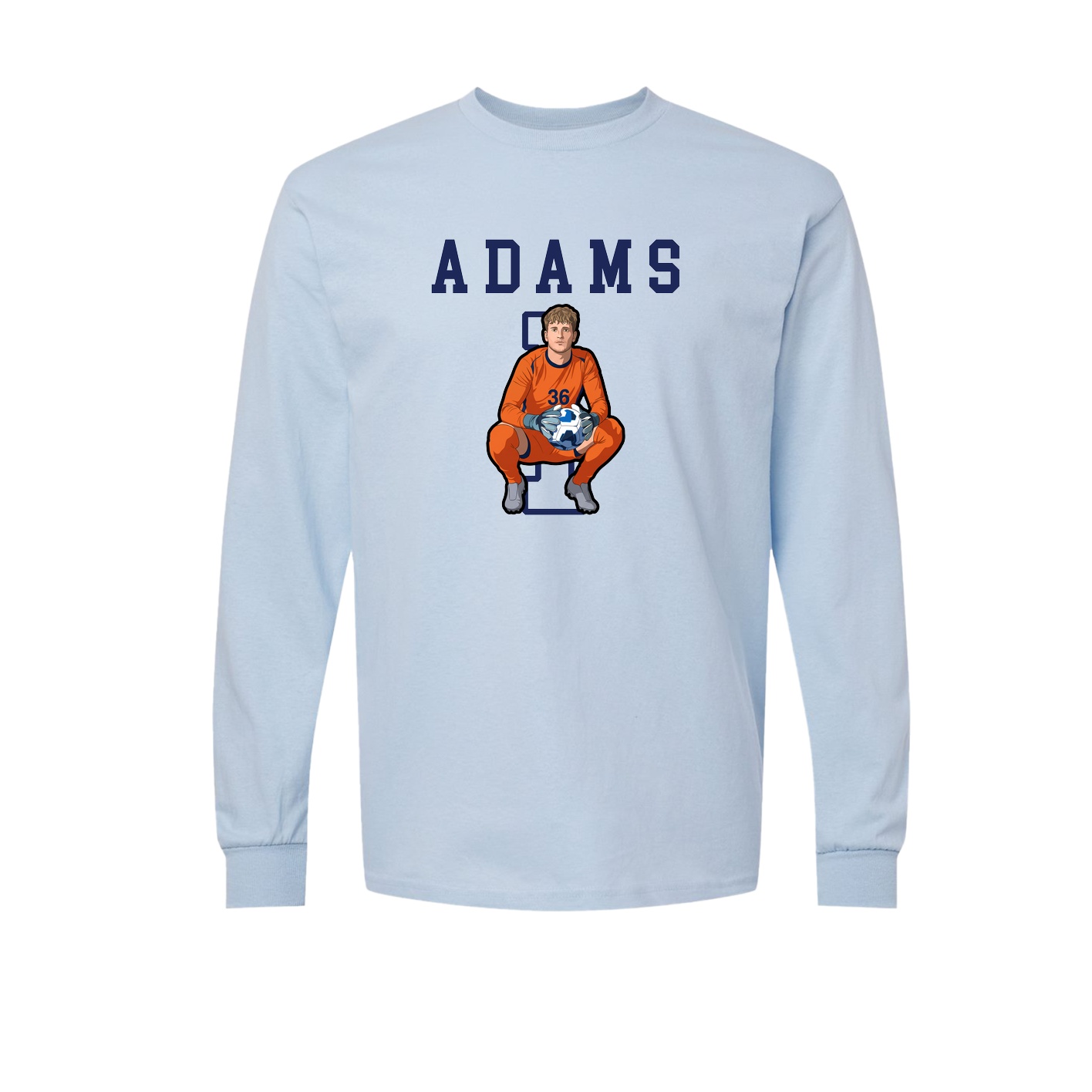 Long Sleeve Tee — Shirsey in Light Blue