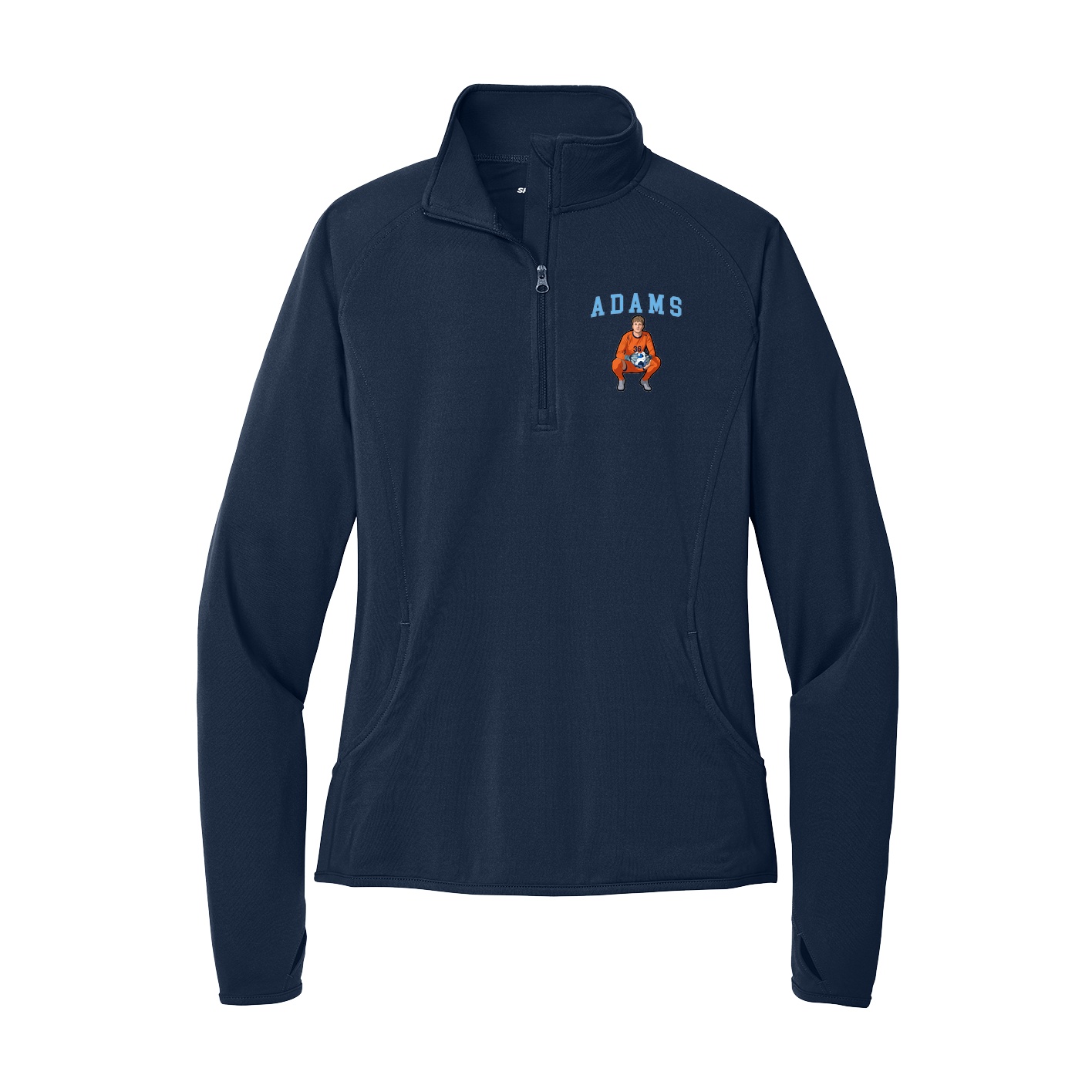 Women's Q-Zip Pullover — Shirsey in Navy