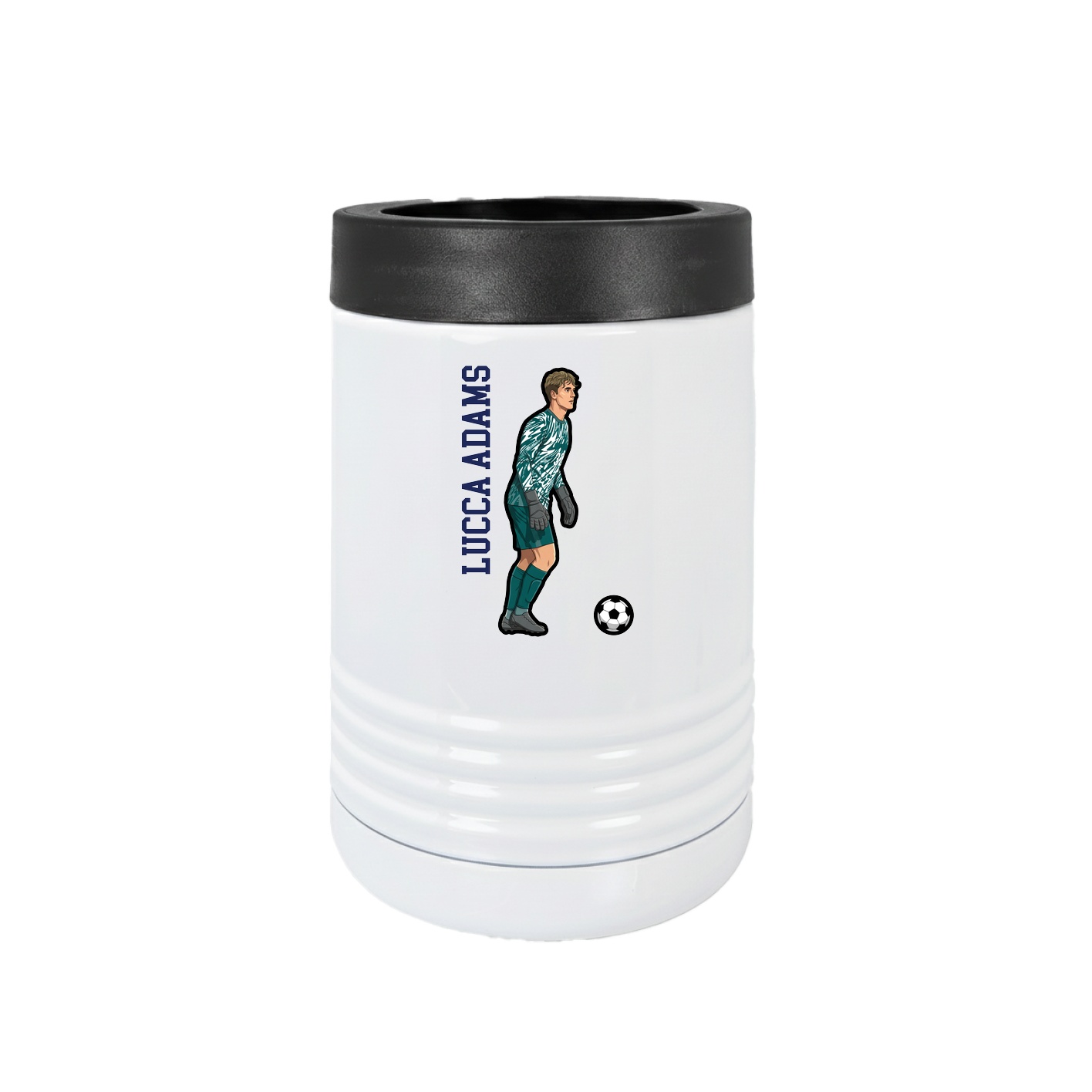 Beverage Holder — Name Vertical in White