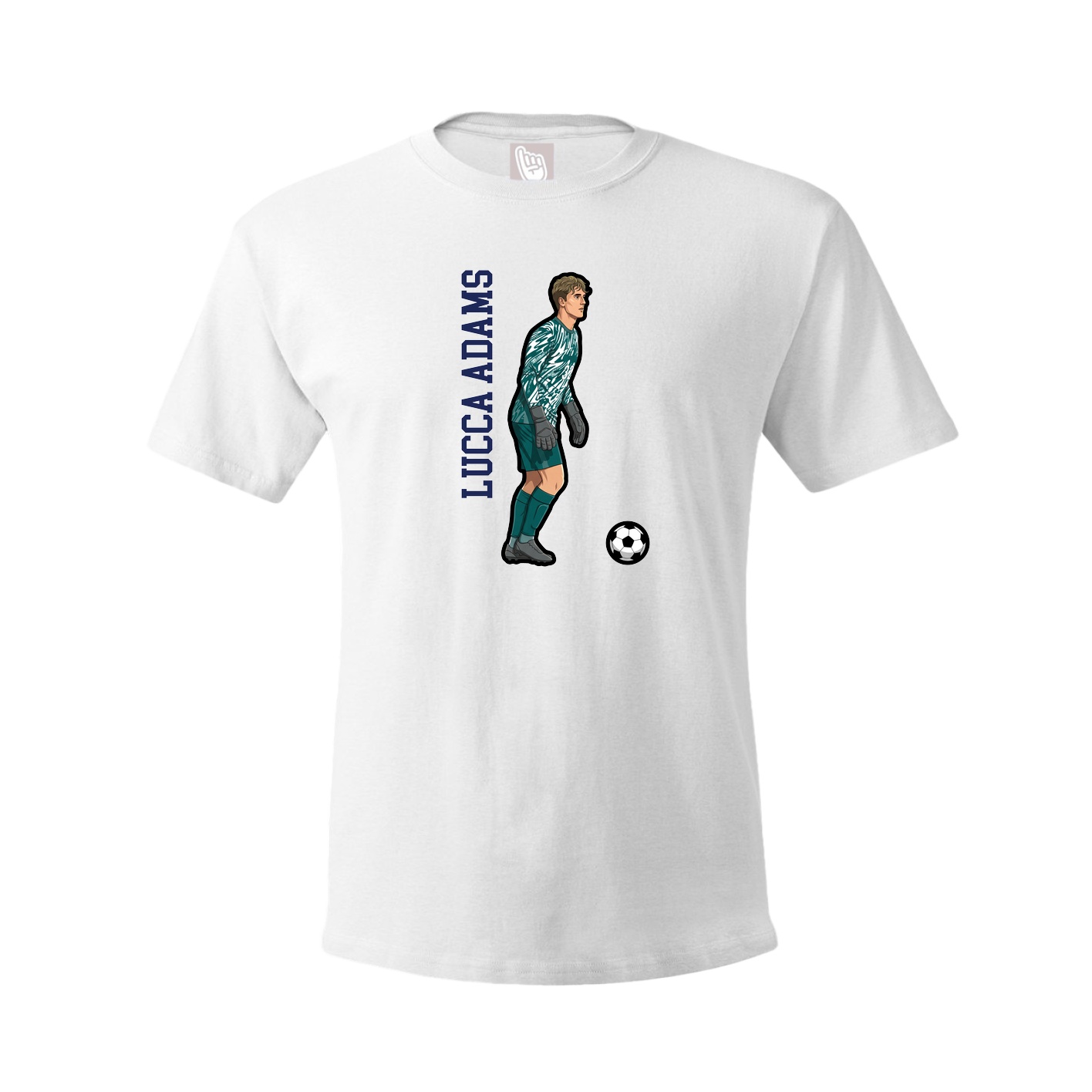 Tee — Name Vertical in White