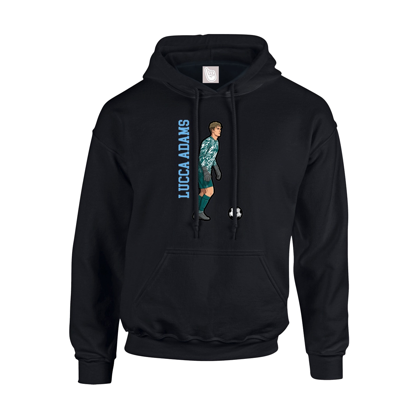 Hoodie — Name Vertical in Black