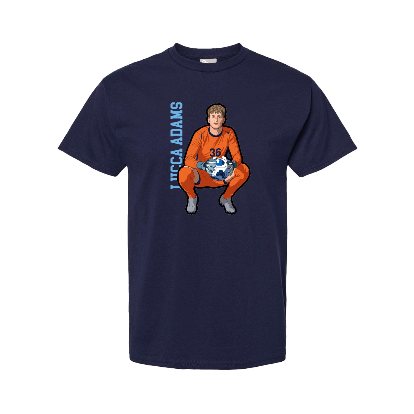 Youth Tee — Name Vertical in Navy