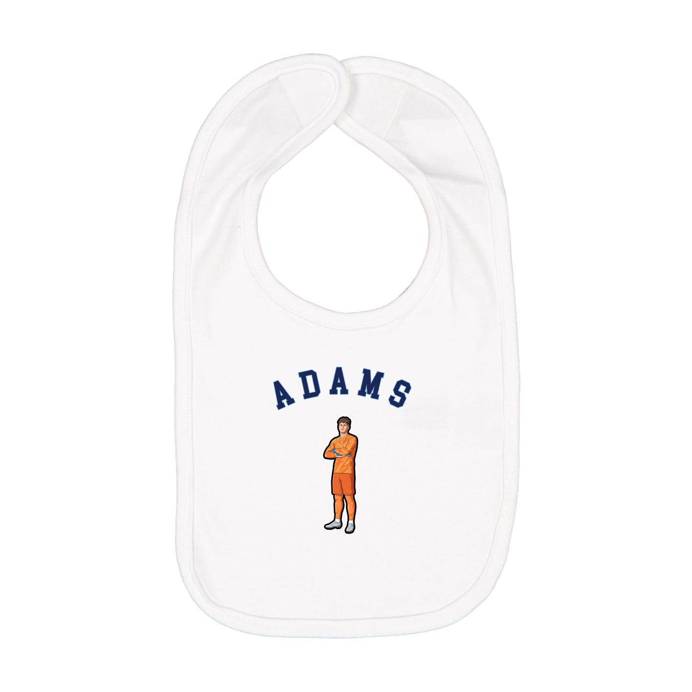 Infant Bib — Shirsey Arch in White
