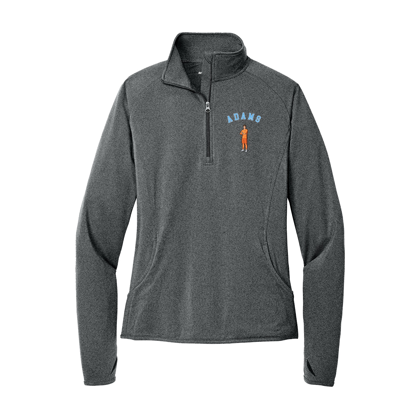 Women's Q-Zip Pullover — Shirsey Arch in Grey