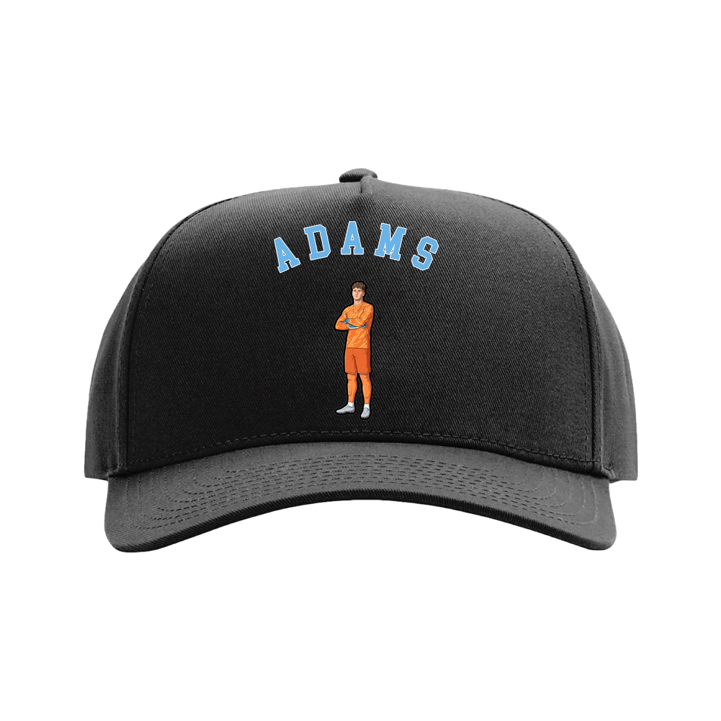 Full Fabric Five-Panel Champ Cap — Shirsey Arch in Black