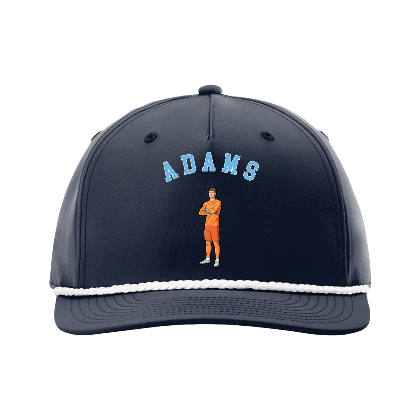 Five-Panel Classic Rope Cap — Shirsey Arch in Navy