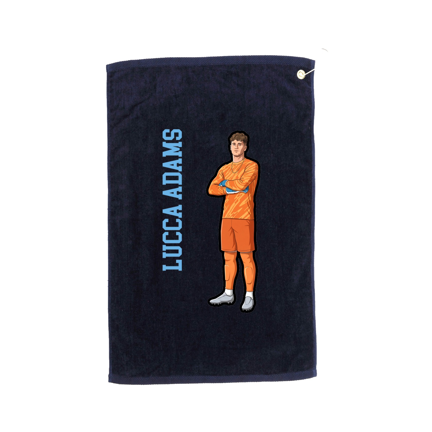 Golf Towel — Name Vertical in Navy