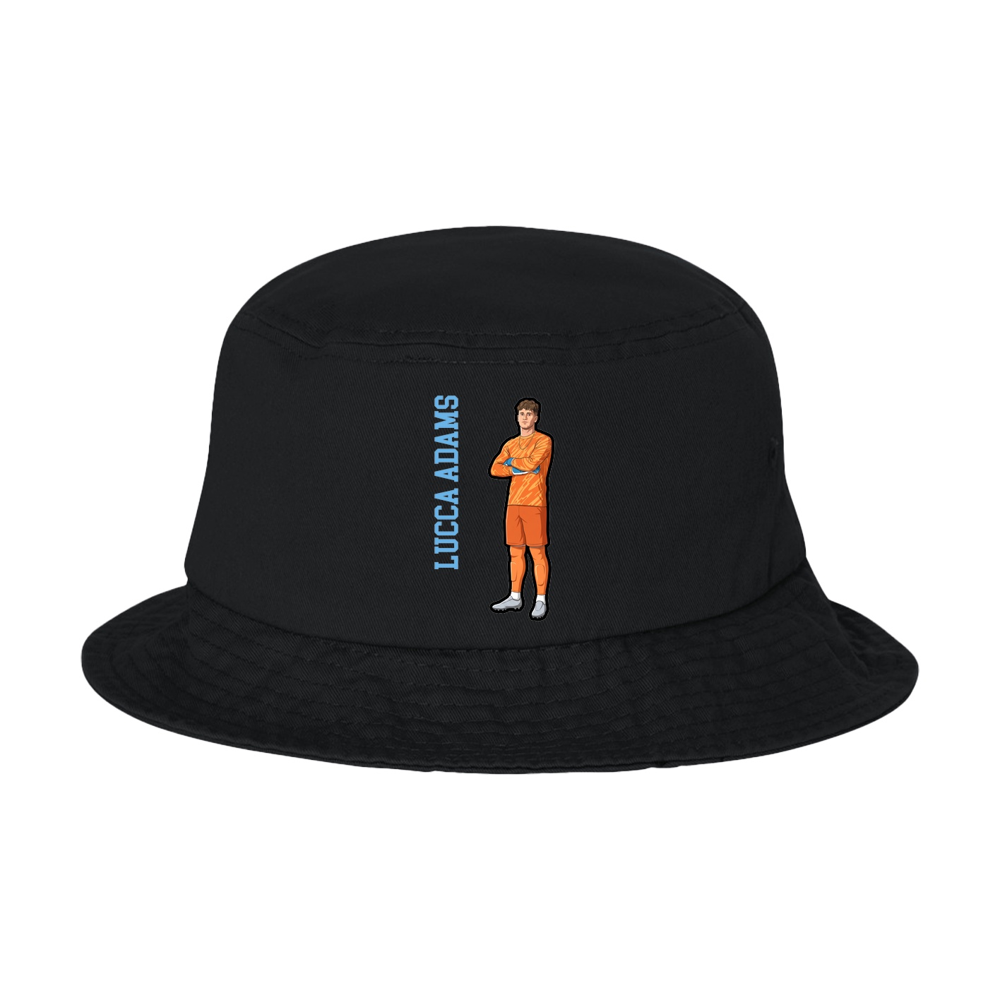 Bucket Cap — Name Vertical in Black
