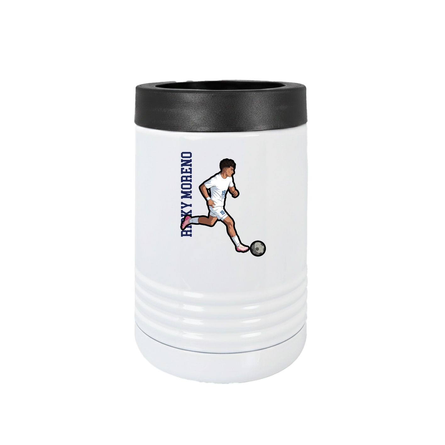 Beverage Holder — Name Vertical in White